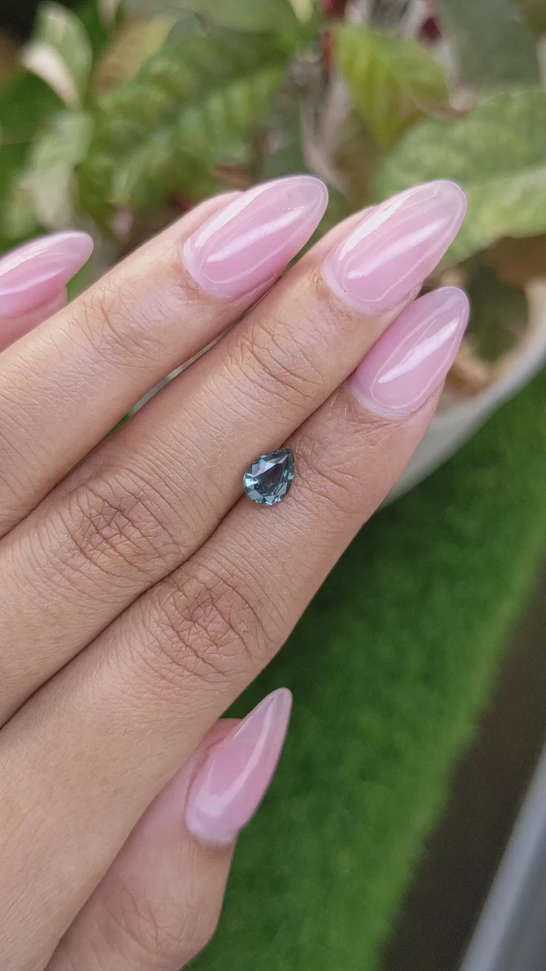 1.05 Ct. Greenish Blue Sapphire from Ceylon (Sri Lanka) Size Video