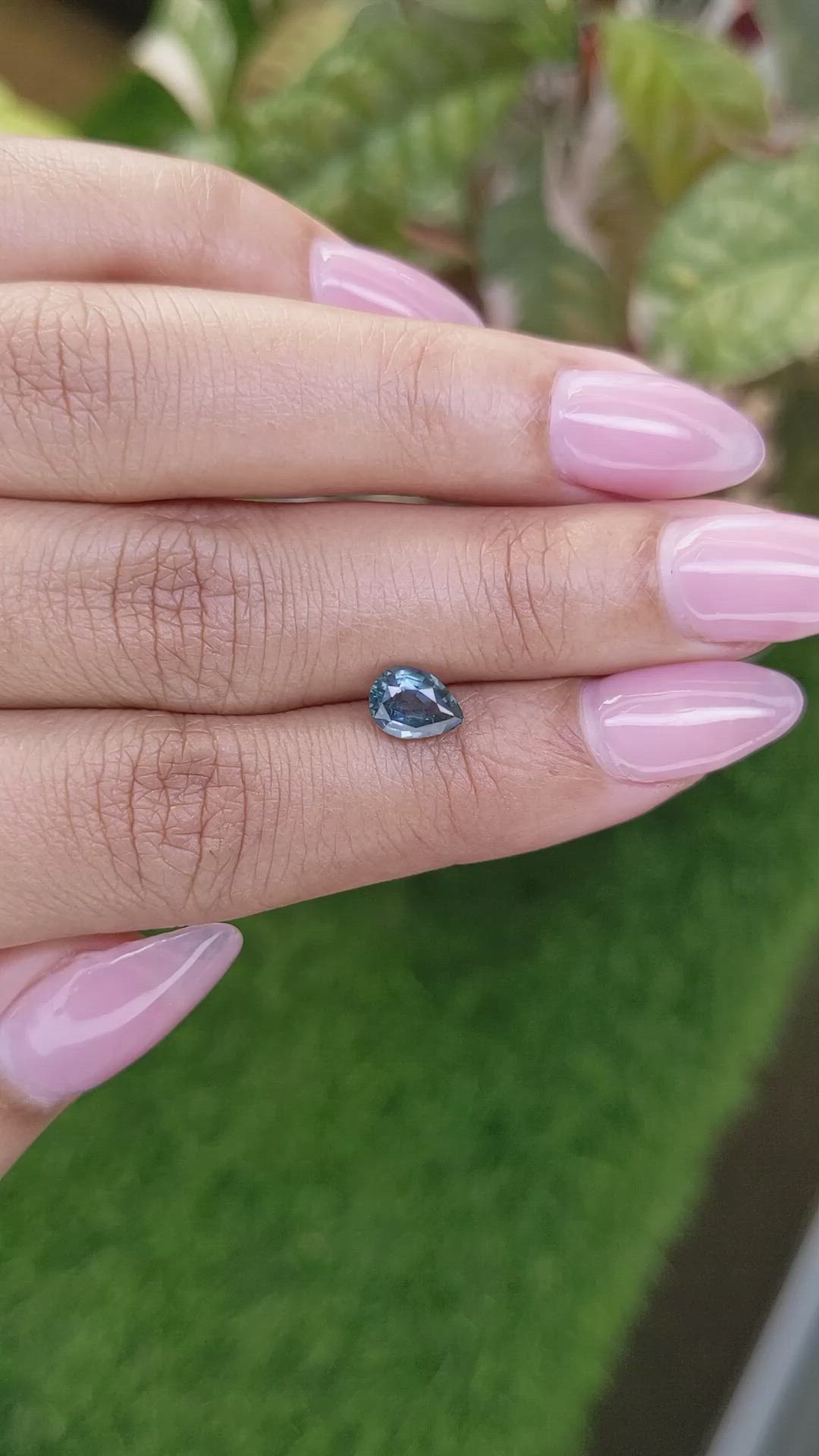 1.05 Ct. Greenish Blue Sapphire from Ceylon (Sri Lanka) Size Video
