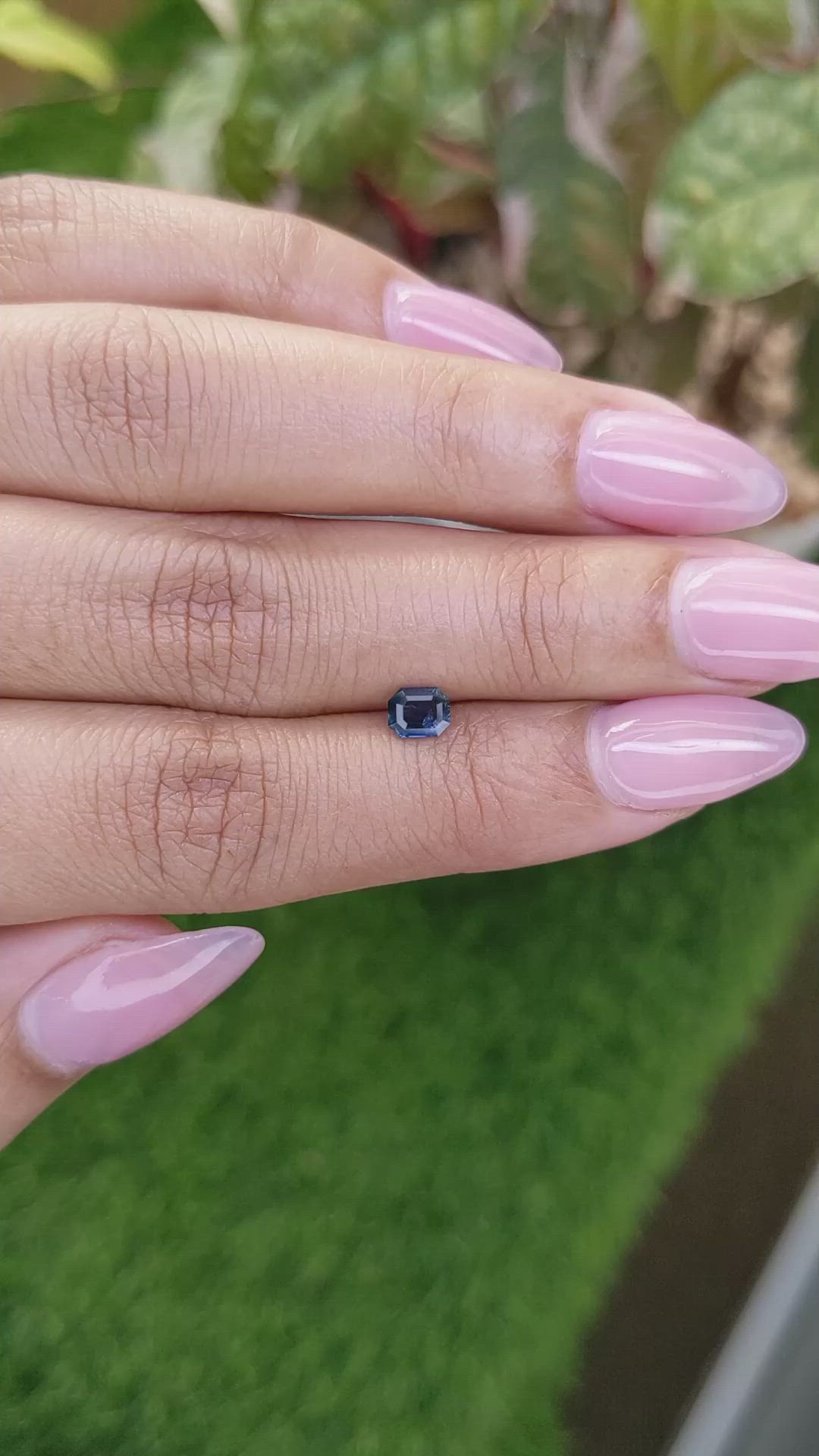 0.46 Ct. Greenish Blue Sapphire from Ceylon (Sri Lanka) Size Video