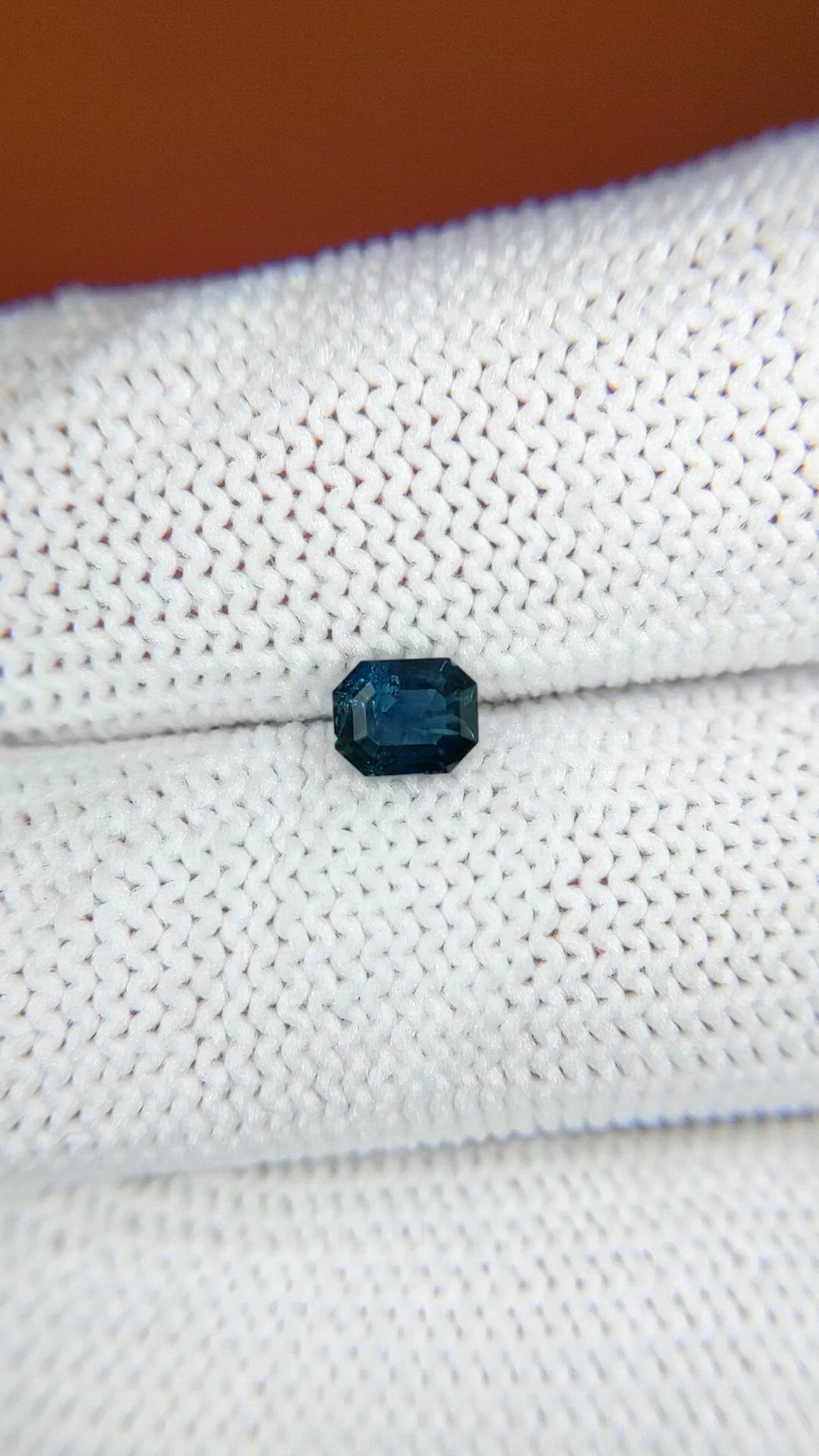 0.46 Ct. Greenish Blue Sapphire from Ceylon (Sri Lanka) Size Video