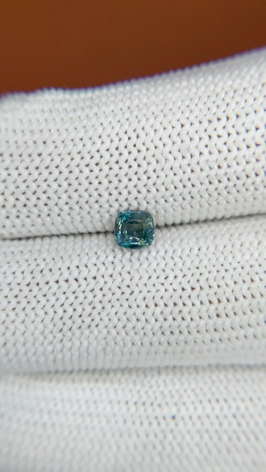 0.48 Ct. Greenish Blue Sapphire from Ceylon (Sri Lanka) Size Video