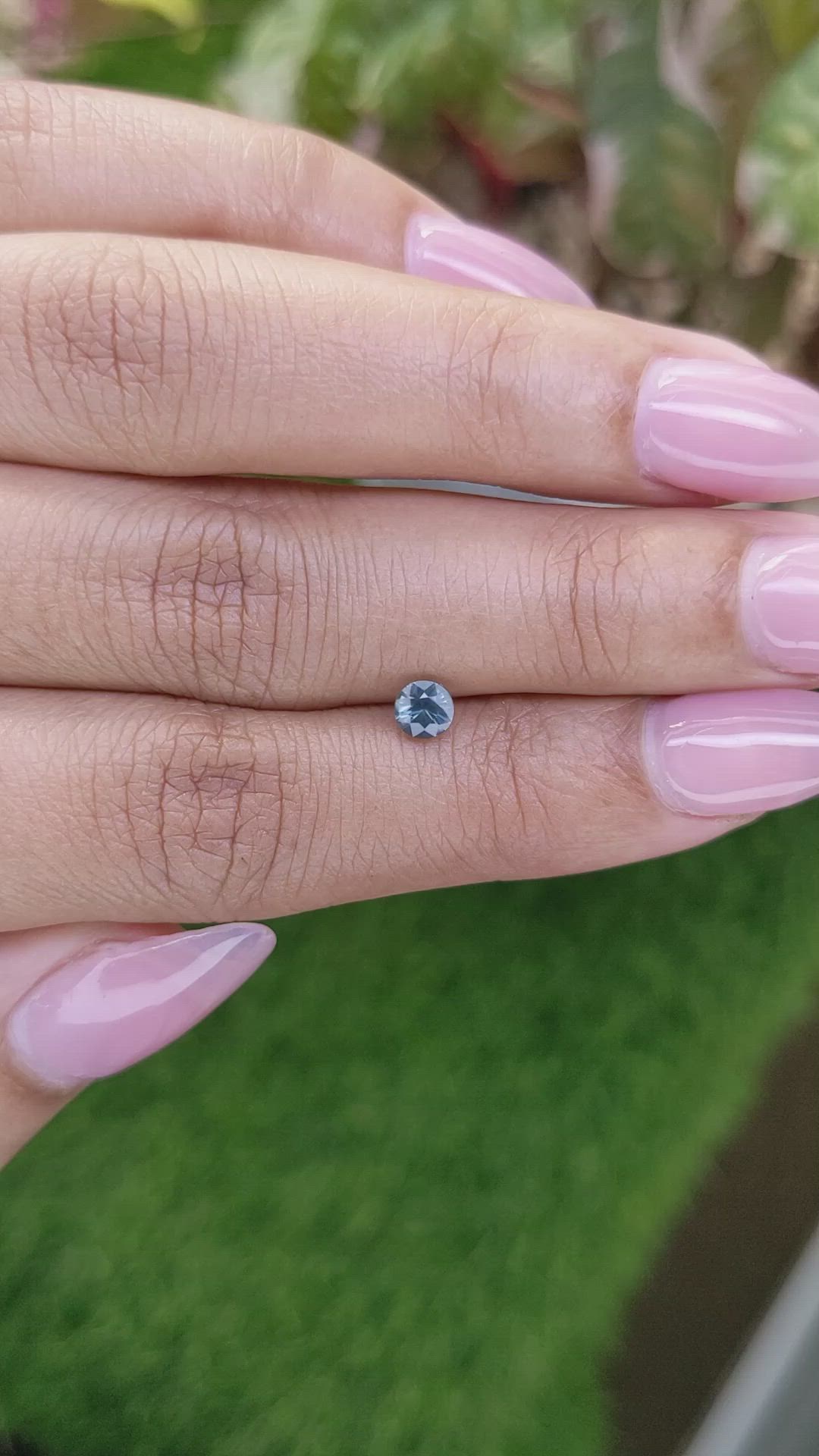 0.49 Ct. Bluish Green Sapphire from Ceylon (Sri Lanka) Size Video