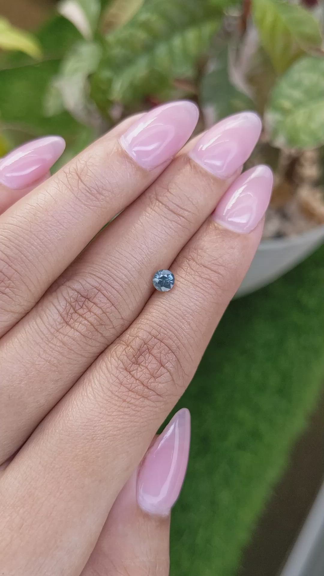 0.49 Ct. Bluish Green Sapphire from Ceylon (Sri Lanka) Size Video