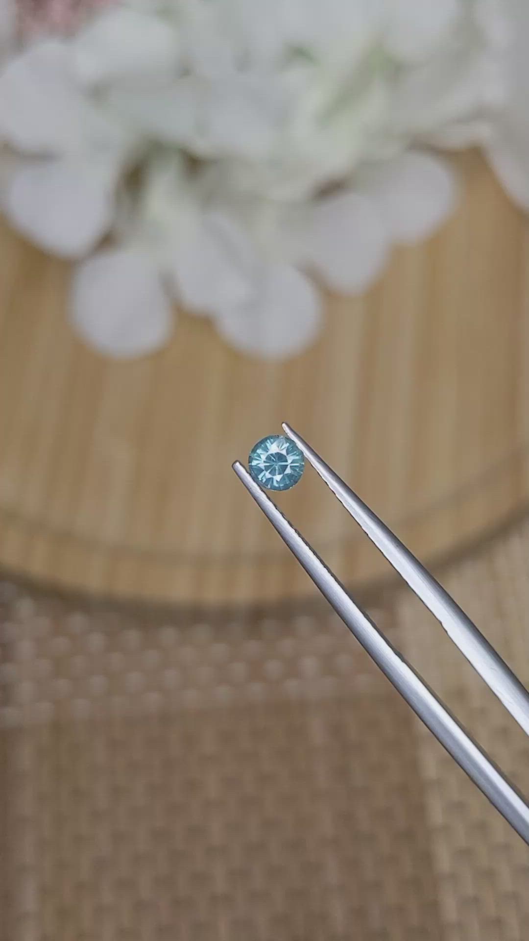 0.49 Ct. Bluish Green Sapphire from Ceylon (Sri Lanka) Size Video