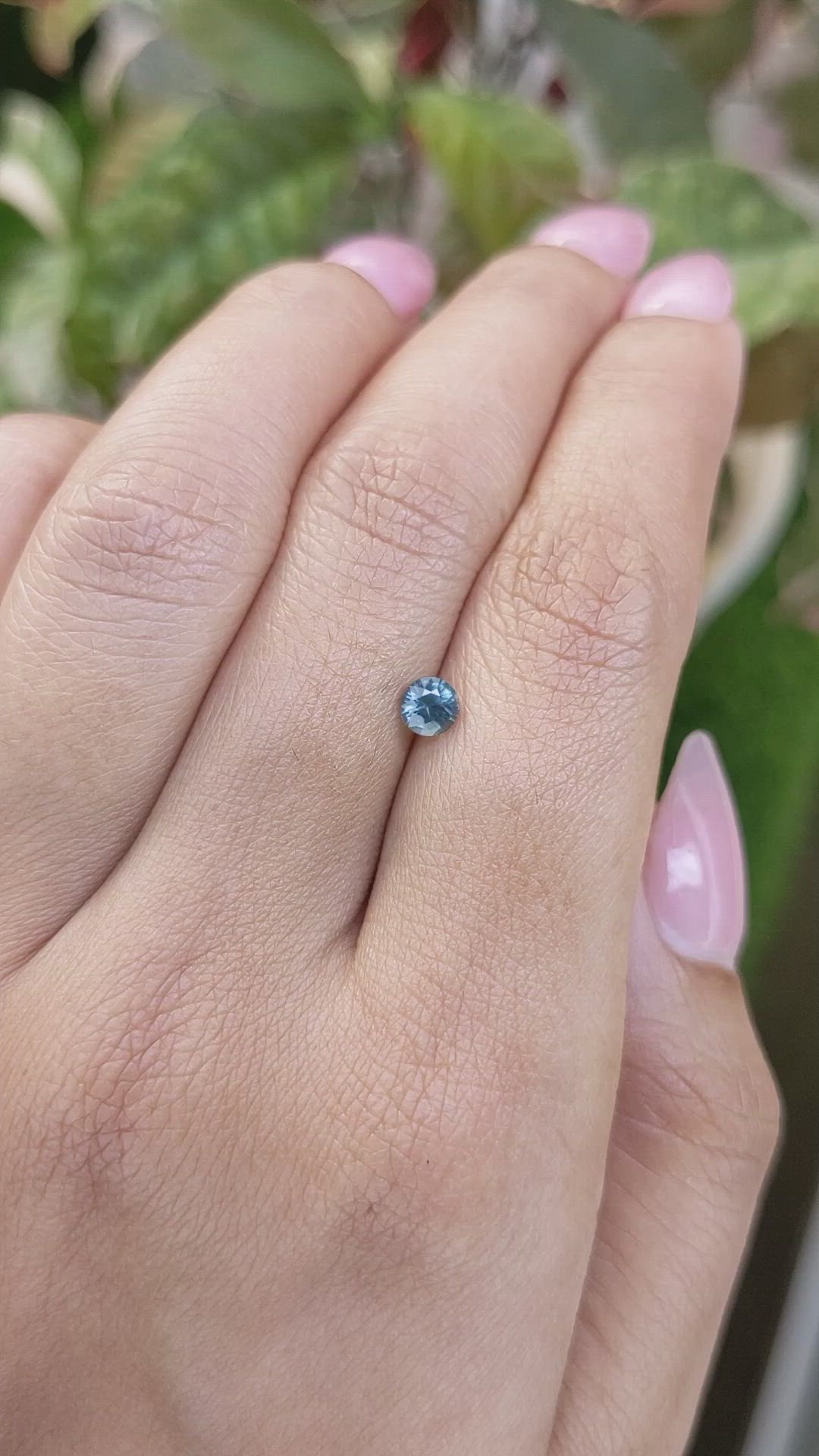 0.49 Ct. Bluish Green Sapphire from Ceylon (Sri Lanka) Size Video
