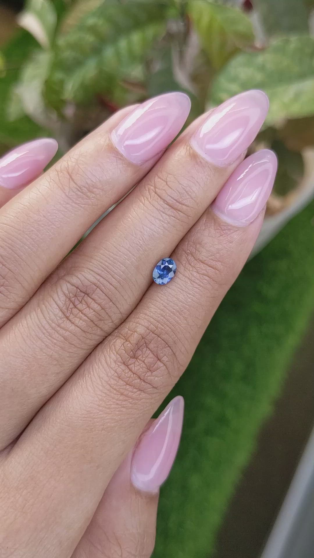 0.57 Ct. Blue Sapphire from Ceylon (Sri Lanka) Size Video