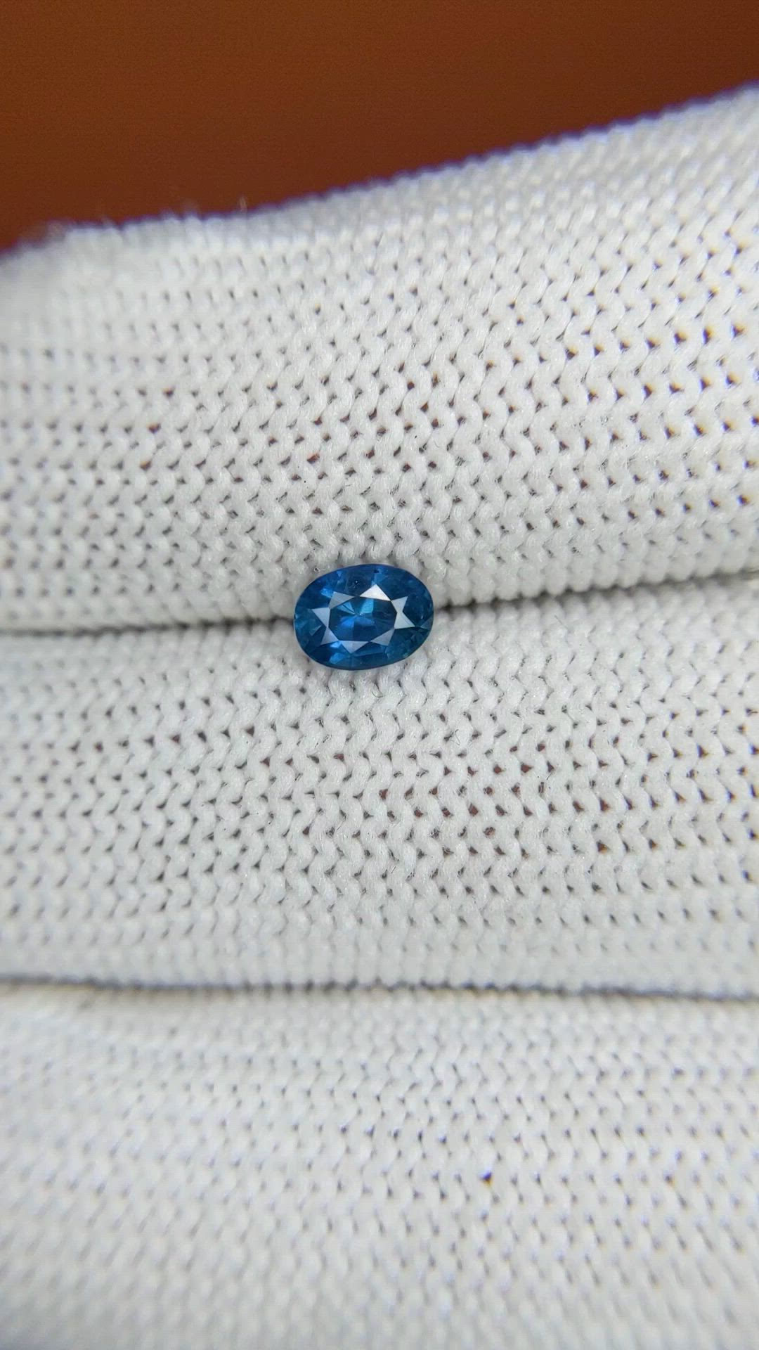 0.57 Ct. Blue Sapphire from Ceylon (Sri Lanka) Size Video