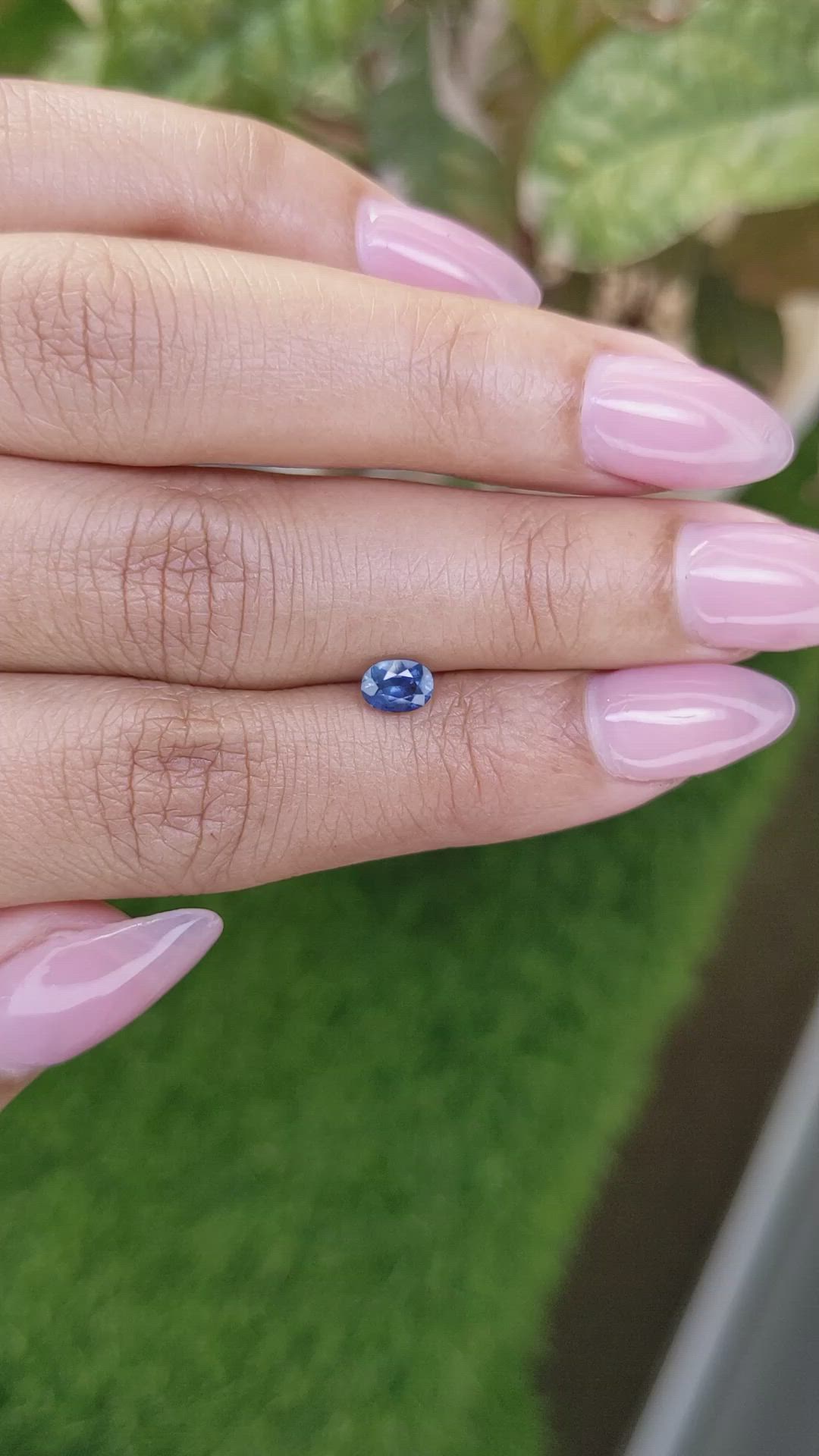 0.57 Ct. Blue Sapphire from Ceylon (Sri Lanka) Size Video