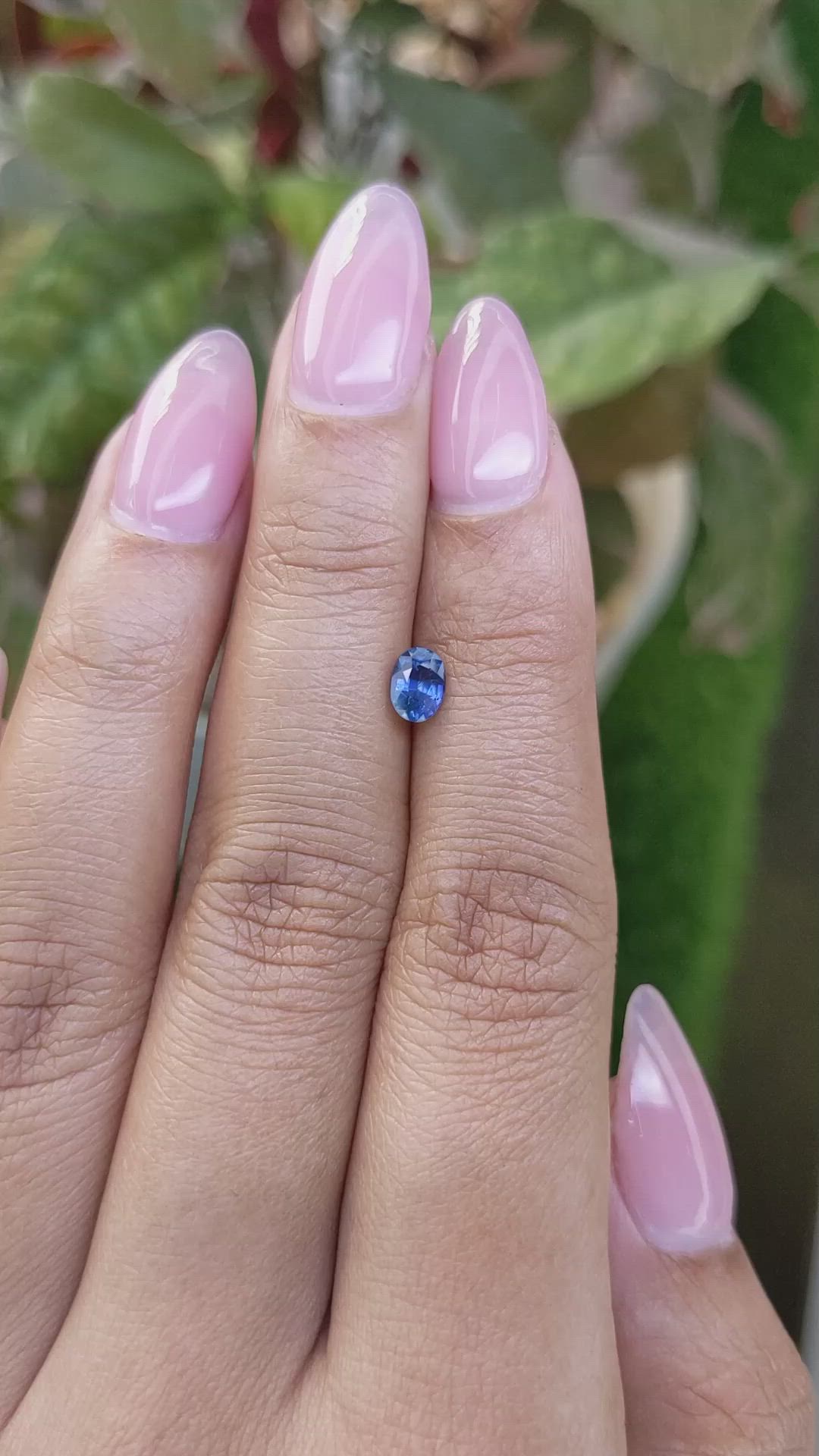 0.57 Ct. Blue Sapphire from Ceylon (Sri Lanka) Size Video