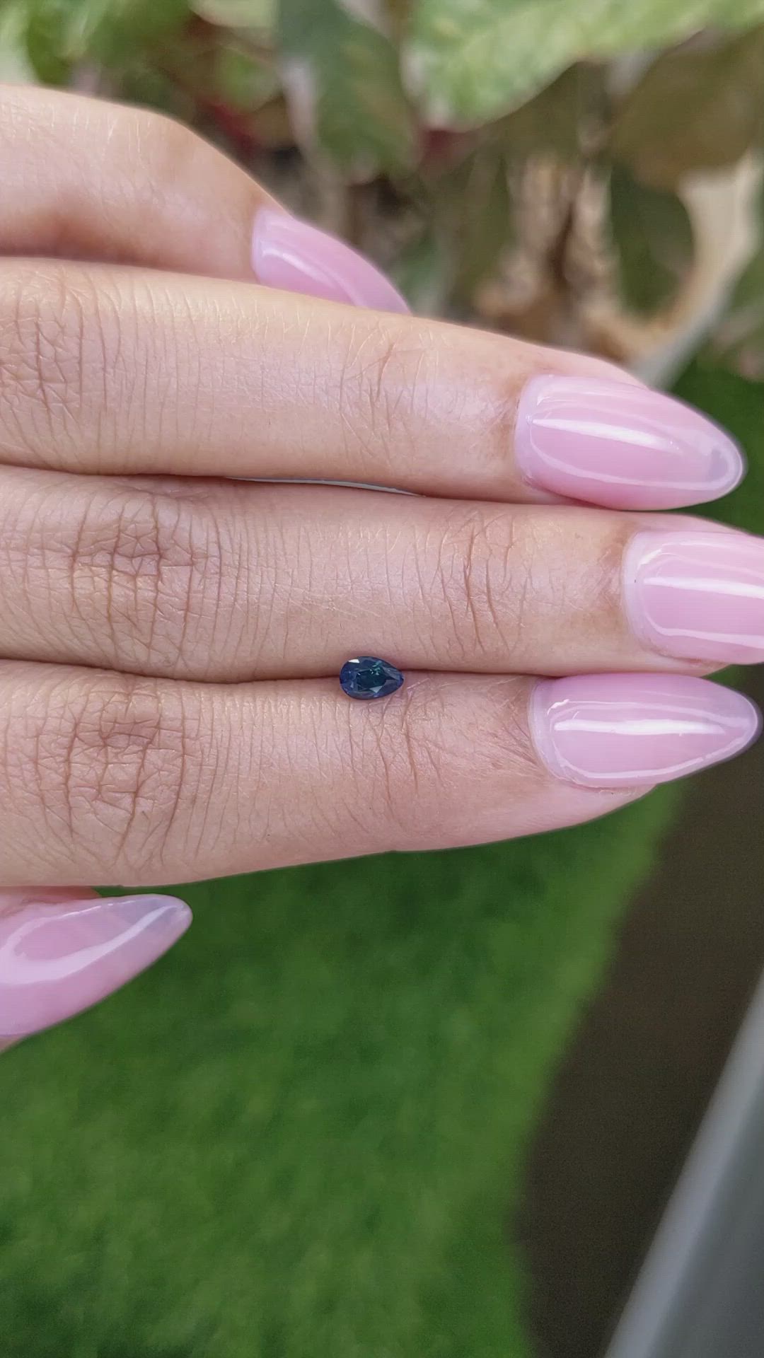 0.35 Ct. Blue Sapphire from Ceylon (Sri Lanka) Size Video