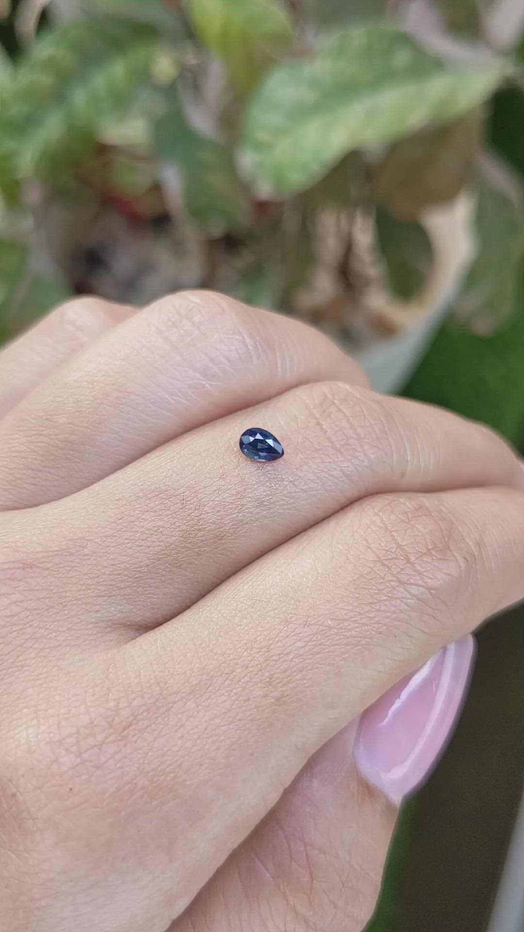 0.35 Ct. Blue Sapphire from Ceylon (Sri Lanka) Size Video