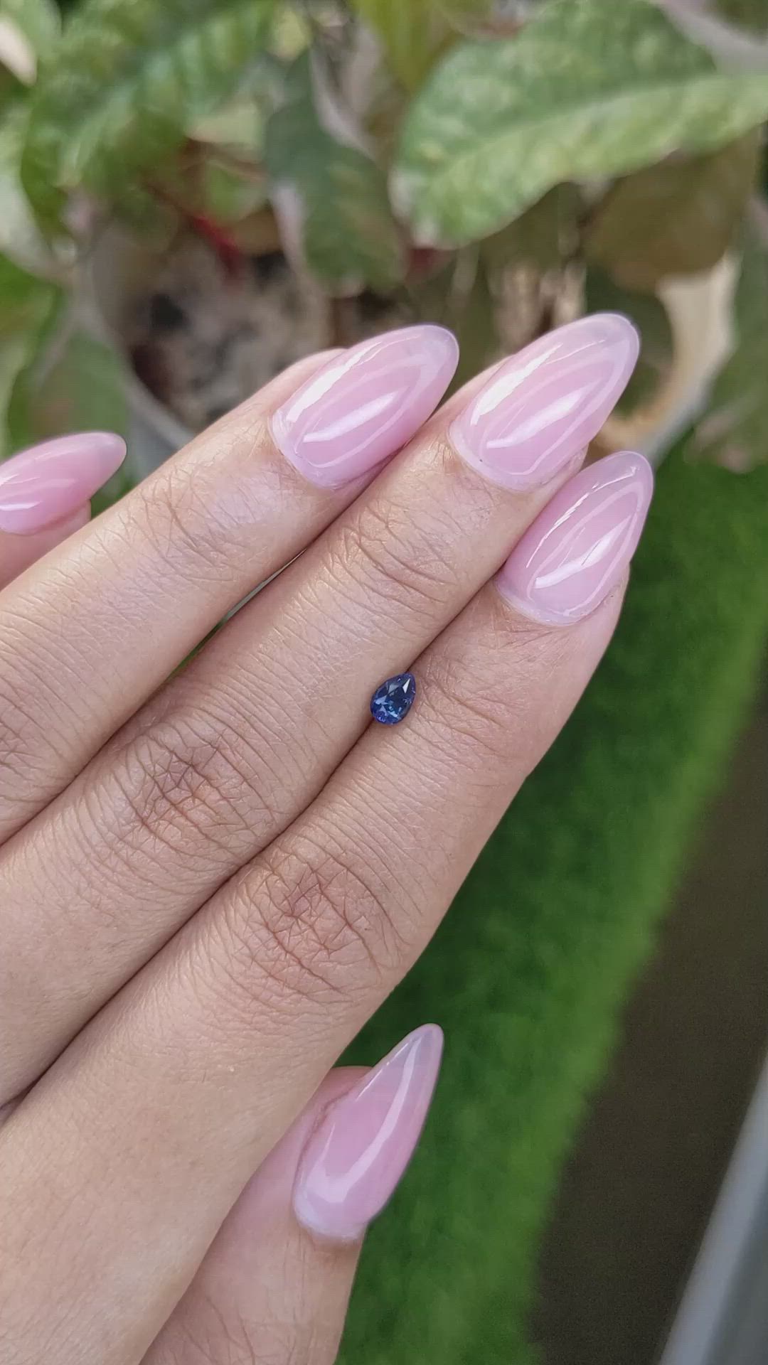 0.35 Ct. Blue Sapphire from Ceylon (Sri Lanka) Size Video