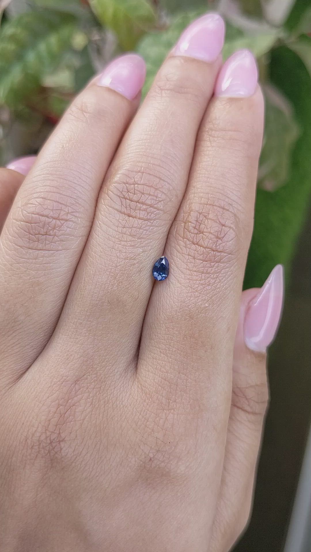0.35 Ct. Blue Sapphire from Ceylon (Sri Lanka) Size Video