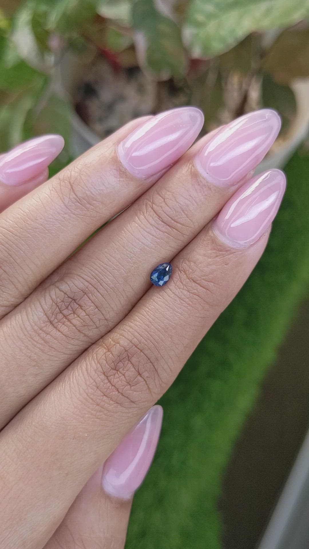 0.49 Ct. Blue Sapphire from Ceylon (Sri Lanka) Size Video