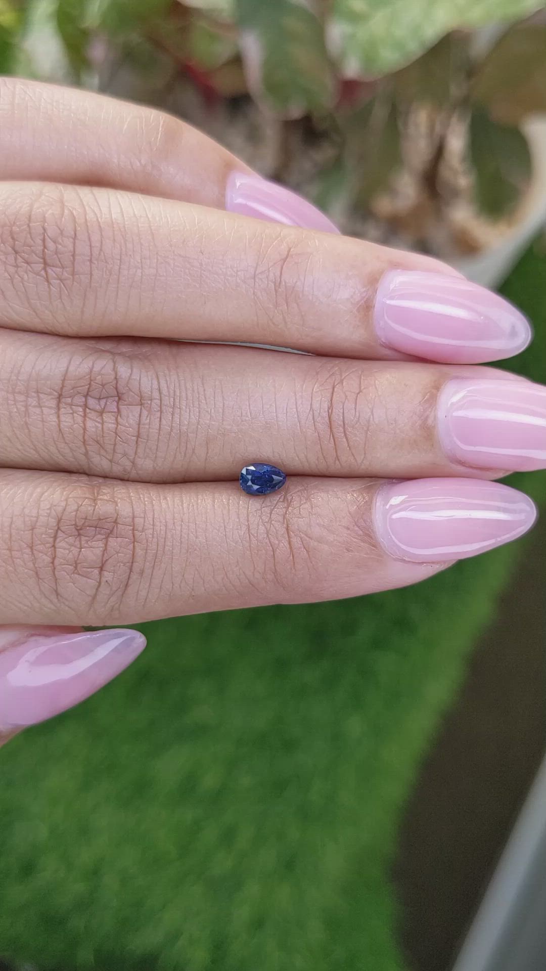 0.49 Ct. Blue Sapphire from Ceylon (Sri Lanka) Size Video
