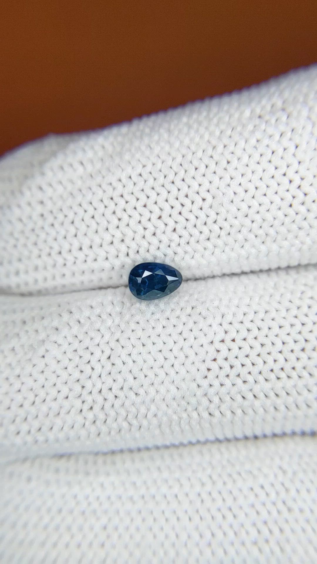 0.49 Ct. Blue Sapphire from Ceylon (Sri Lanka) Size Video
