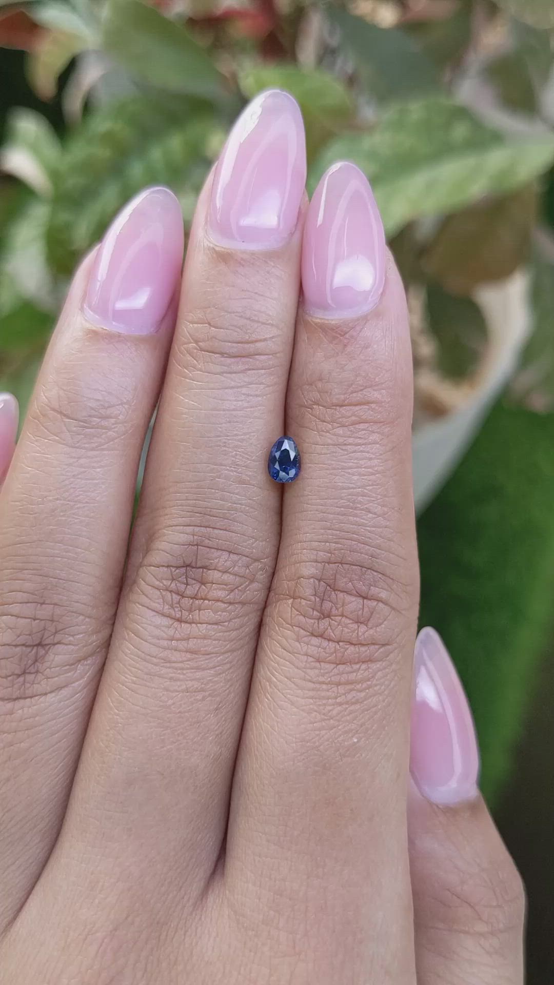 0.49 Ct. Blue Sapphire from Ceylon (Sri Lanka) Size Video