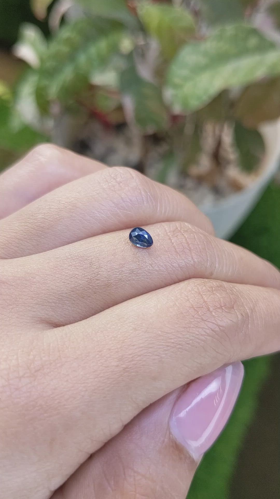 0.49 Ct. Blue Sapphire from Ceylon (Sri Lanka) Size Video