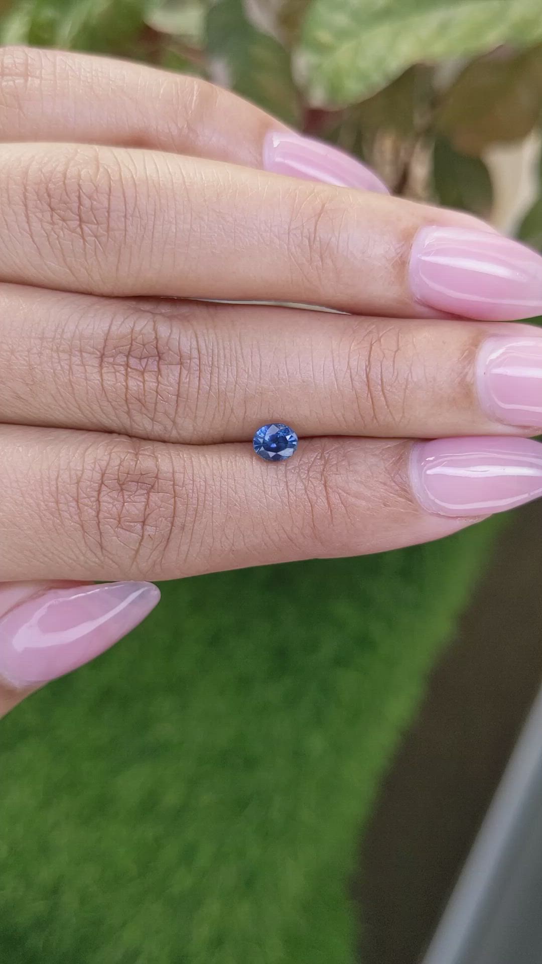 0.59 Ct. Blue Sapphire from Ceylon (Sri Lanka) Size Video