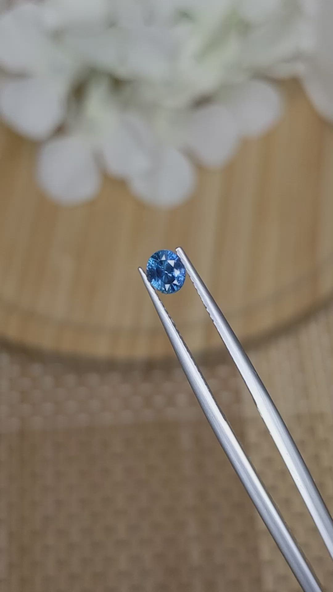 0.59 Ct. Blue Sapphire from Ceylon (Sri Lanka) Size Video