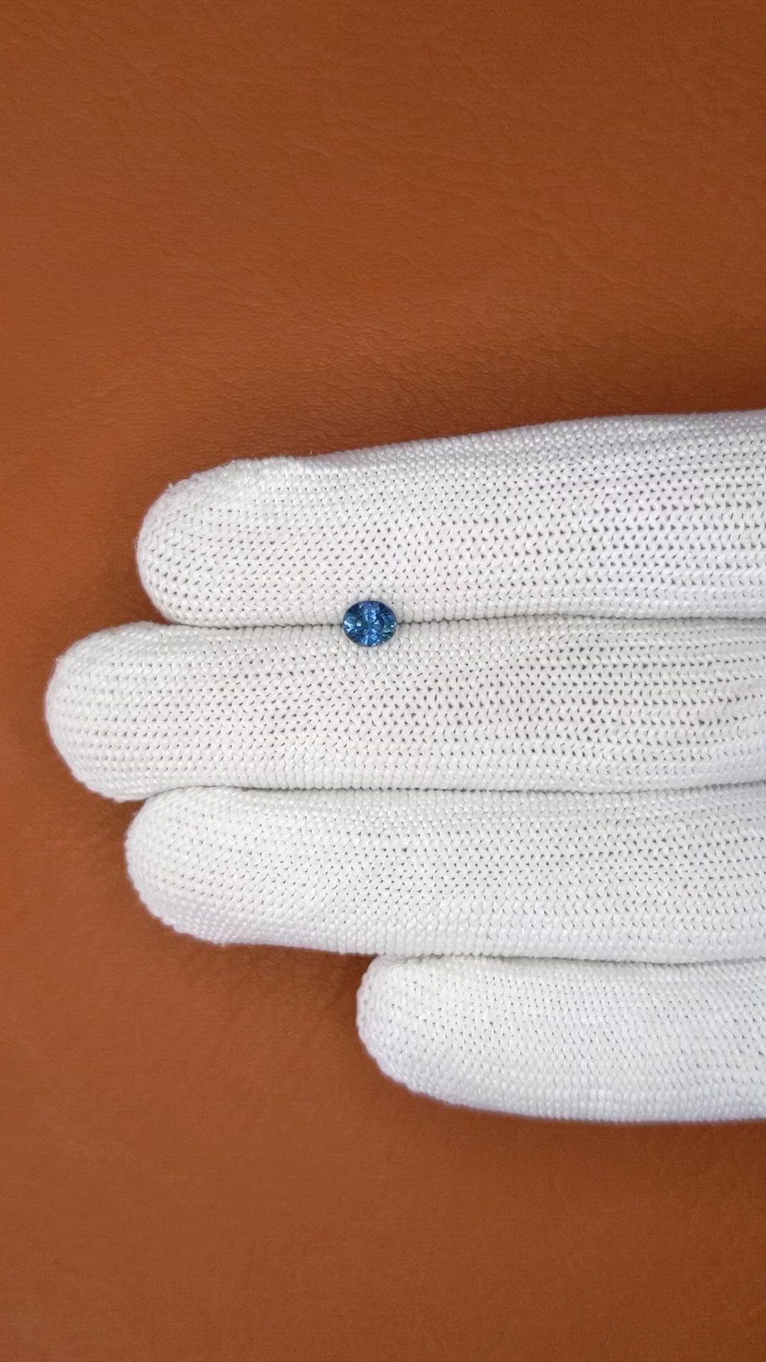 0.59 Ct. Blue Sapphire from Ceylon (Sri Lanka) Size Video