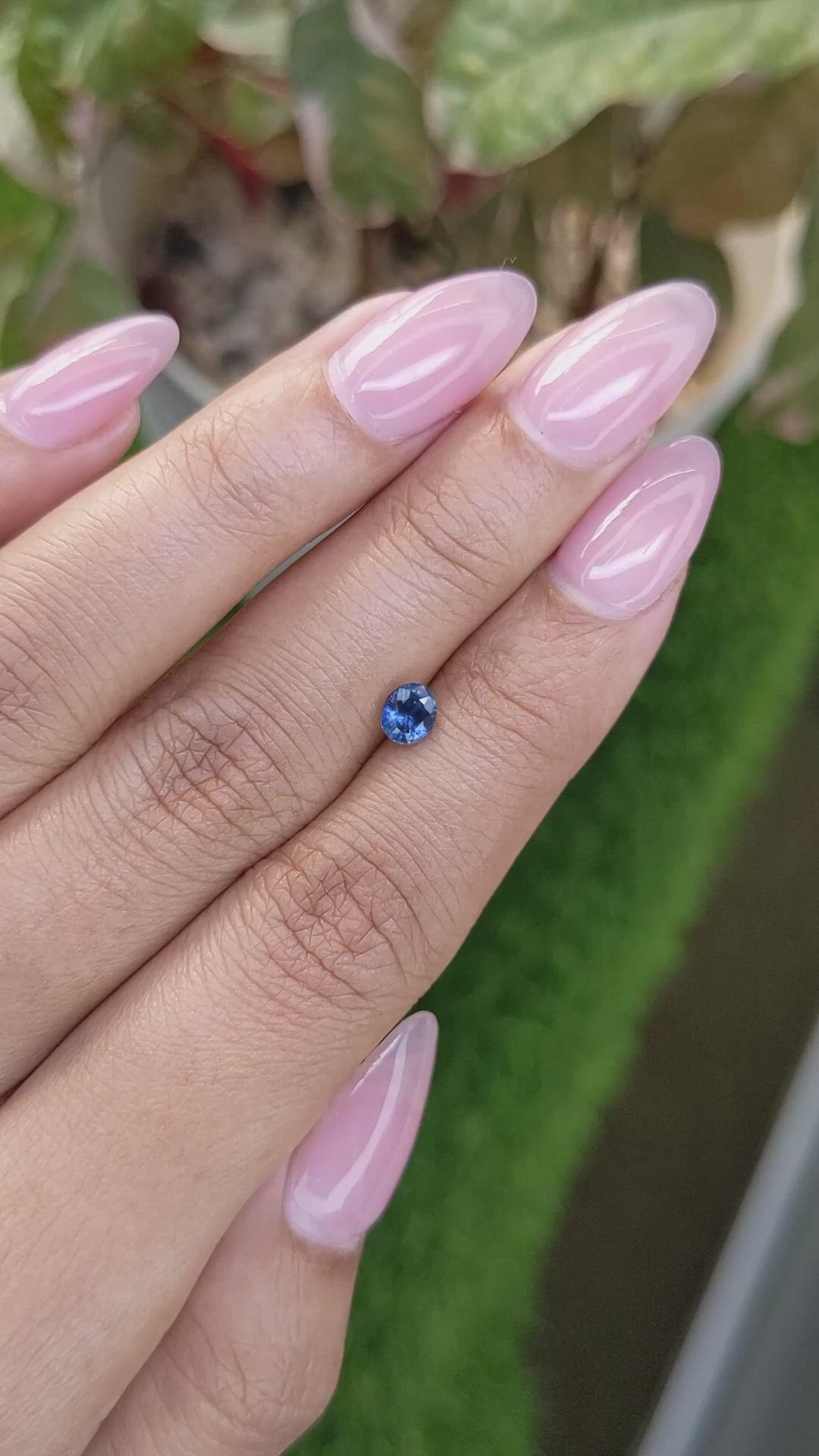 0.59 Ct. Blue Sapphire from Ceylon (Sri Lanka) Size Video