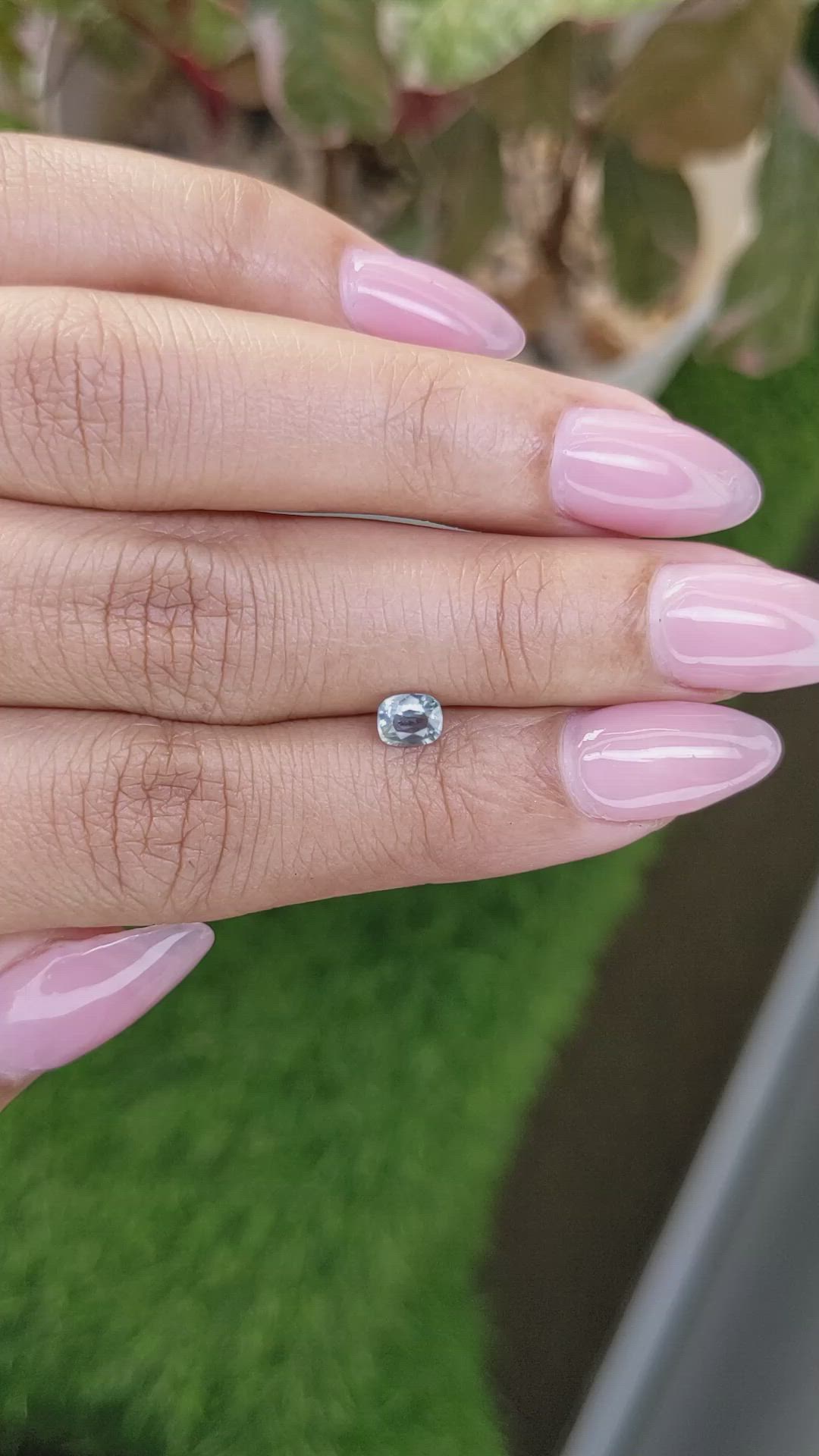 0.49 Ct. Bluish Green Sapphire from Ceylon (Sri Lanka) Size Video