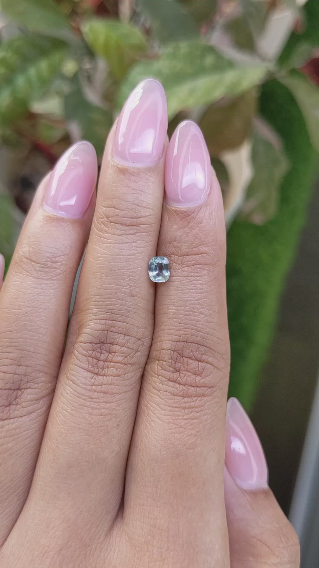 0.49 Ct. Bluish Green Sapphire from Ceylon (Sri Lanka) Size Video