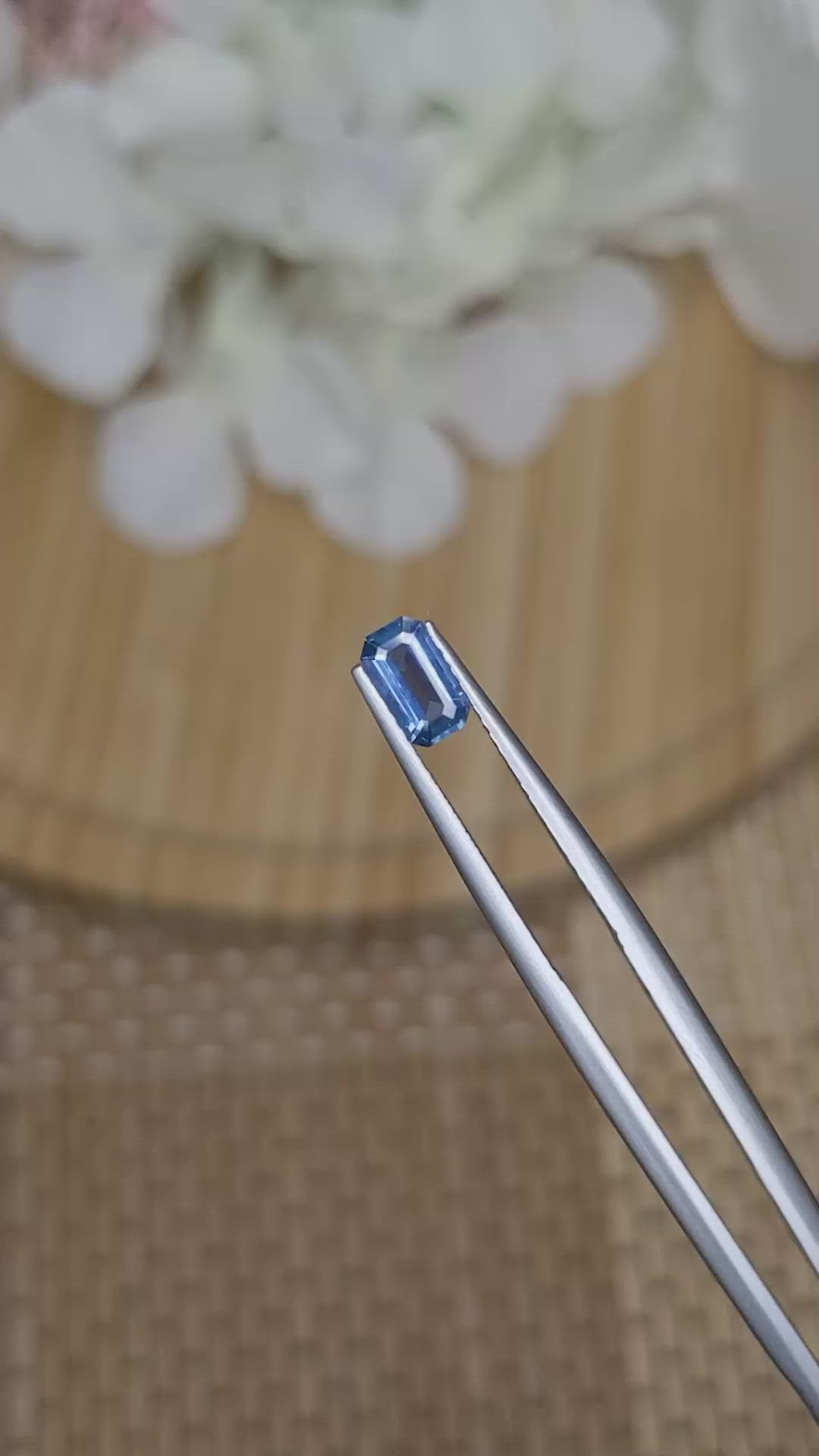 0.65 Ct. Blue Sapphire from Ceylon (Sri Lanka) Size Video