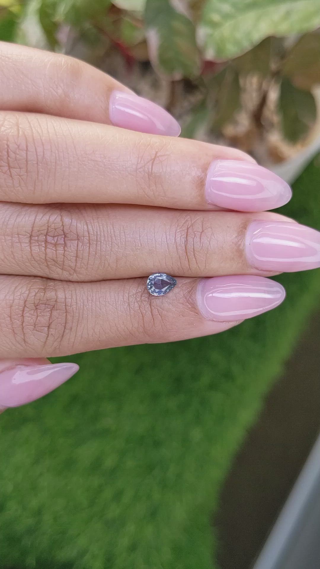 0.59 Ct. Bluish Grey Sapphire from Ceylon (Sri Lanka) Size Video