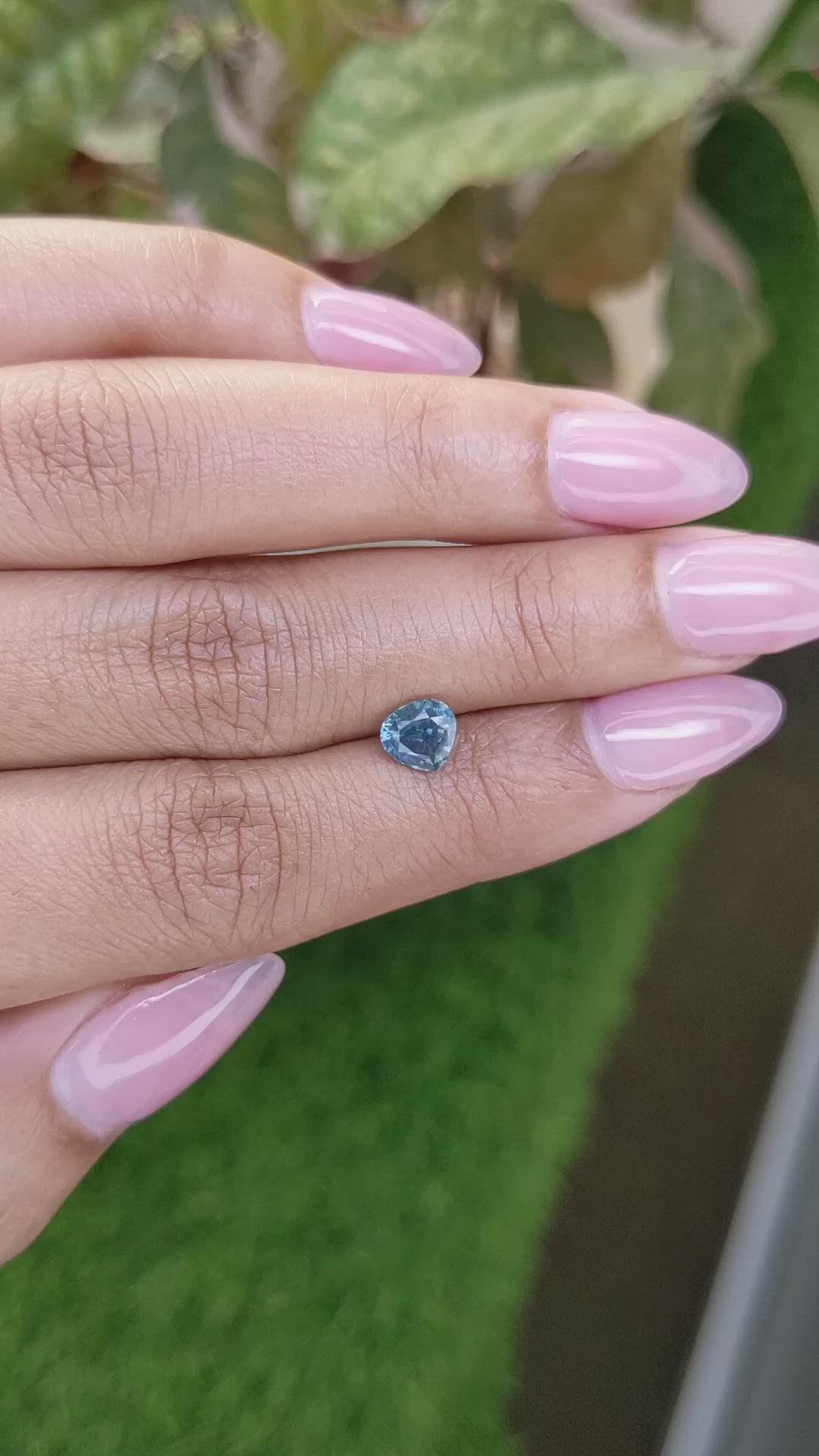 0.89 Ct. Bluish Green Sapphire from Ceylon (Sri Lanka) Size Video