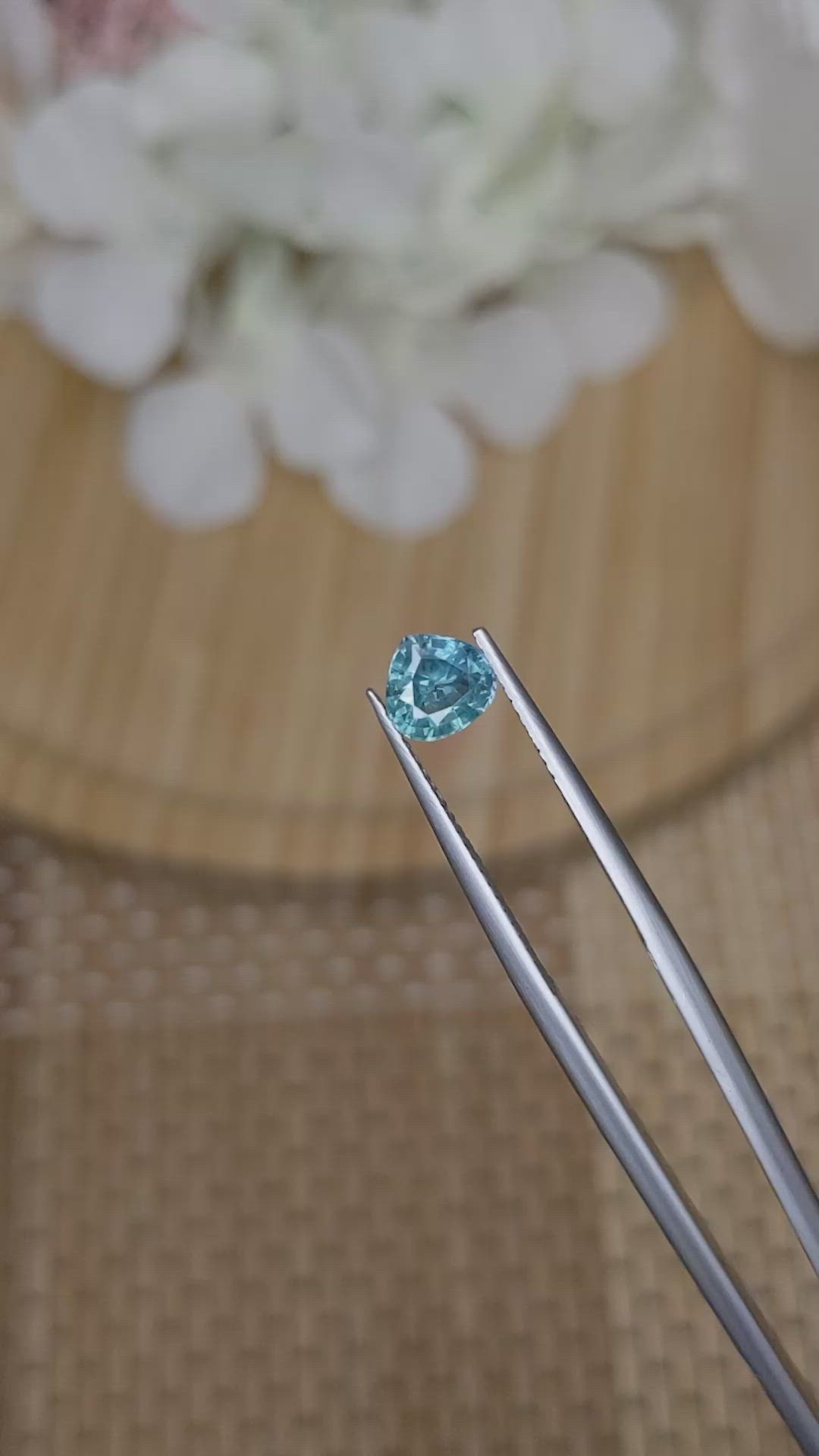 0.89 Ct. Bluish Green Sapphire from Ceylon (Sri Lanka) Size Video