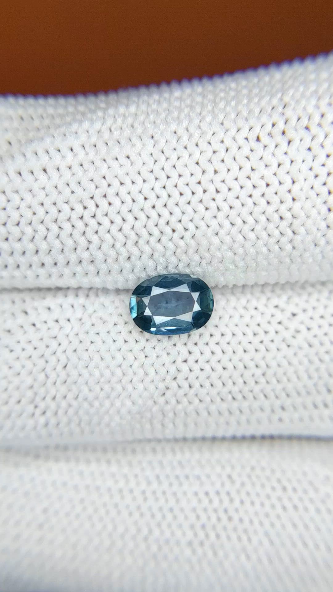 0.91 Ct. Greenish Blue Sapphire from Ceylon (Sri Lanka) Size Video