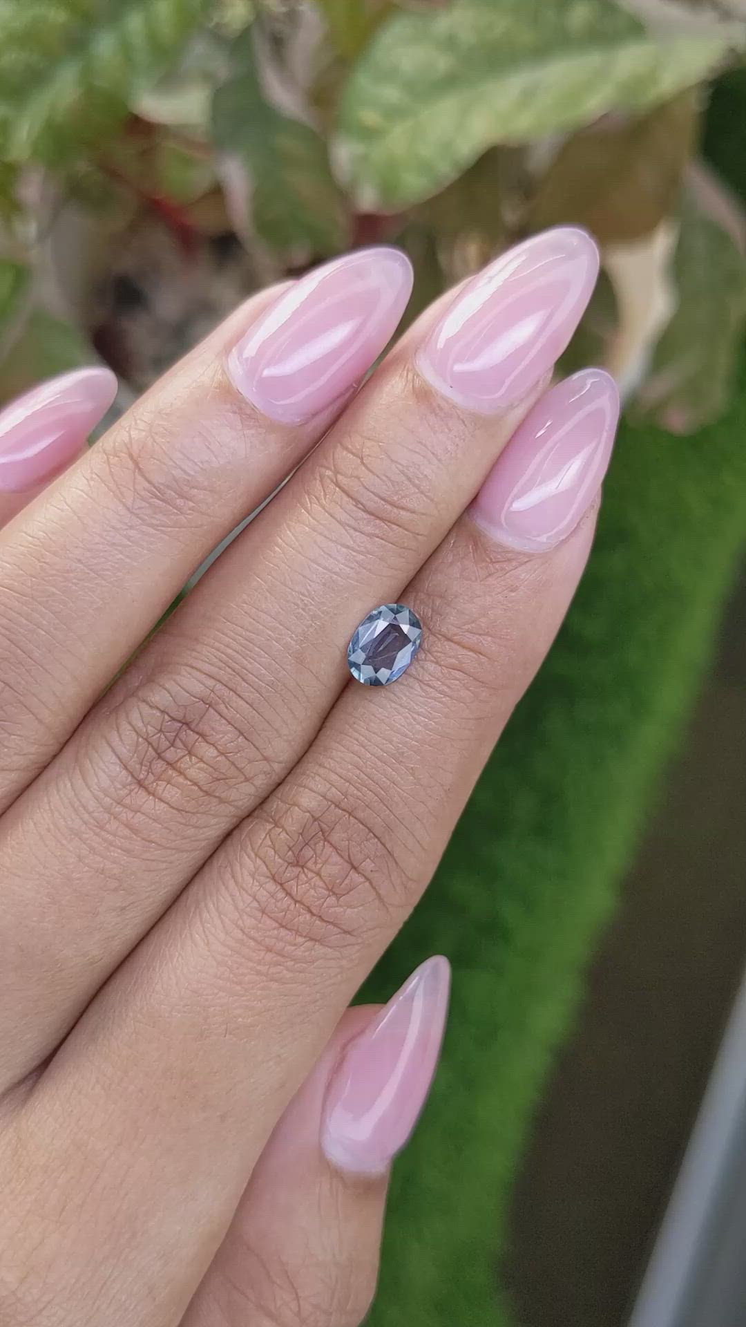 0.91 Ct. Greenish Blue Sapphire from Ceylon (Sri Lanka) Size Video
