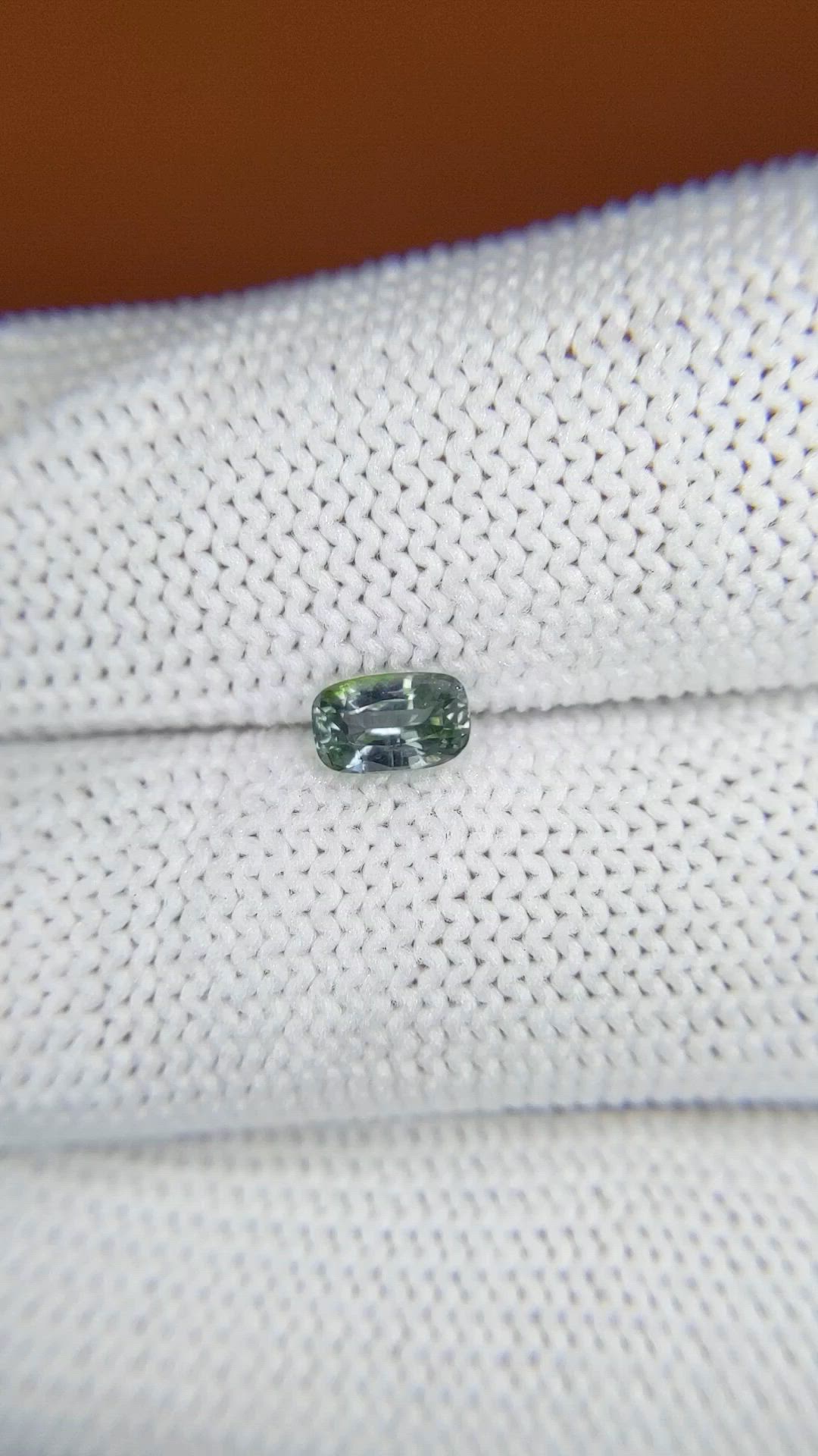0.58 Ct. Green Sapphire from Ceylon (Sri Lanka) Size Video