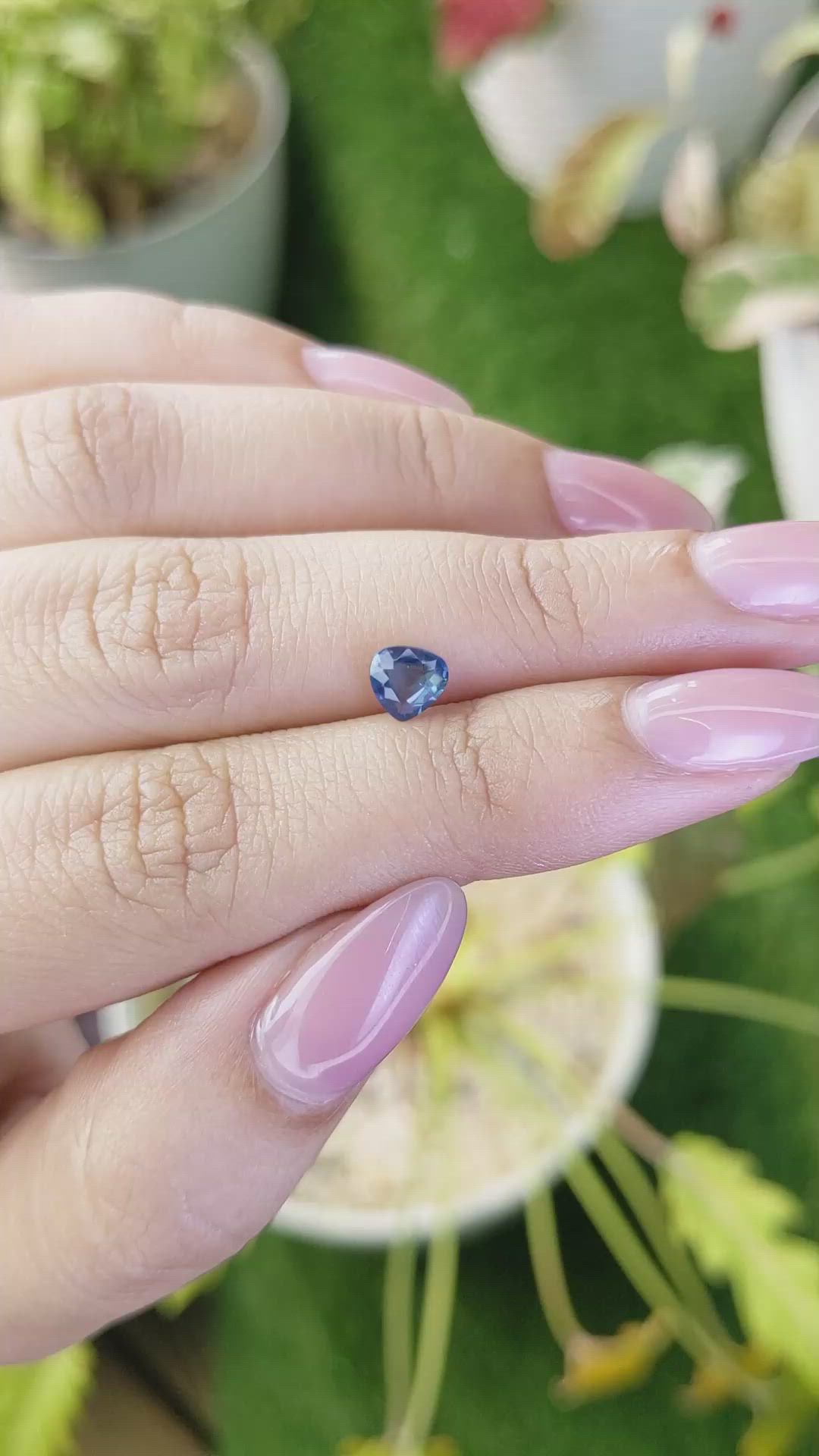 0.69 Ct. Blue Sapphire from Ceylon (Sri Lanka) Size Video