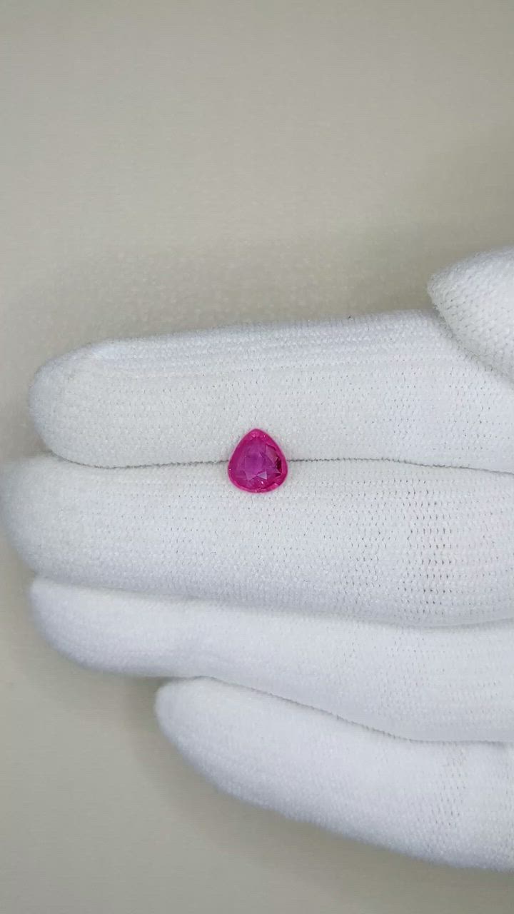 1.01 Ct. Pink Sapphire from Mozambique Size Video