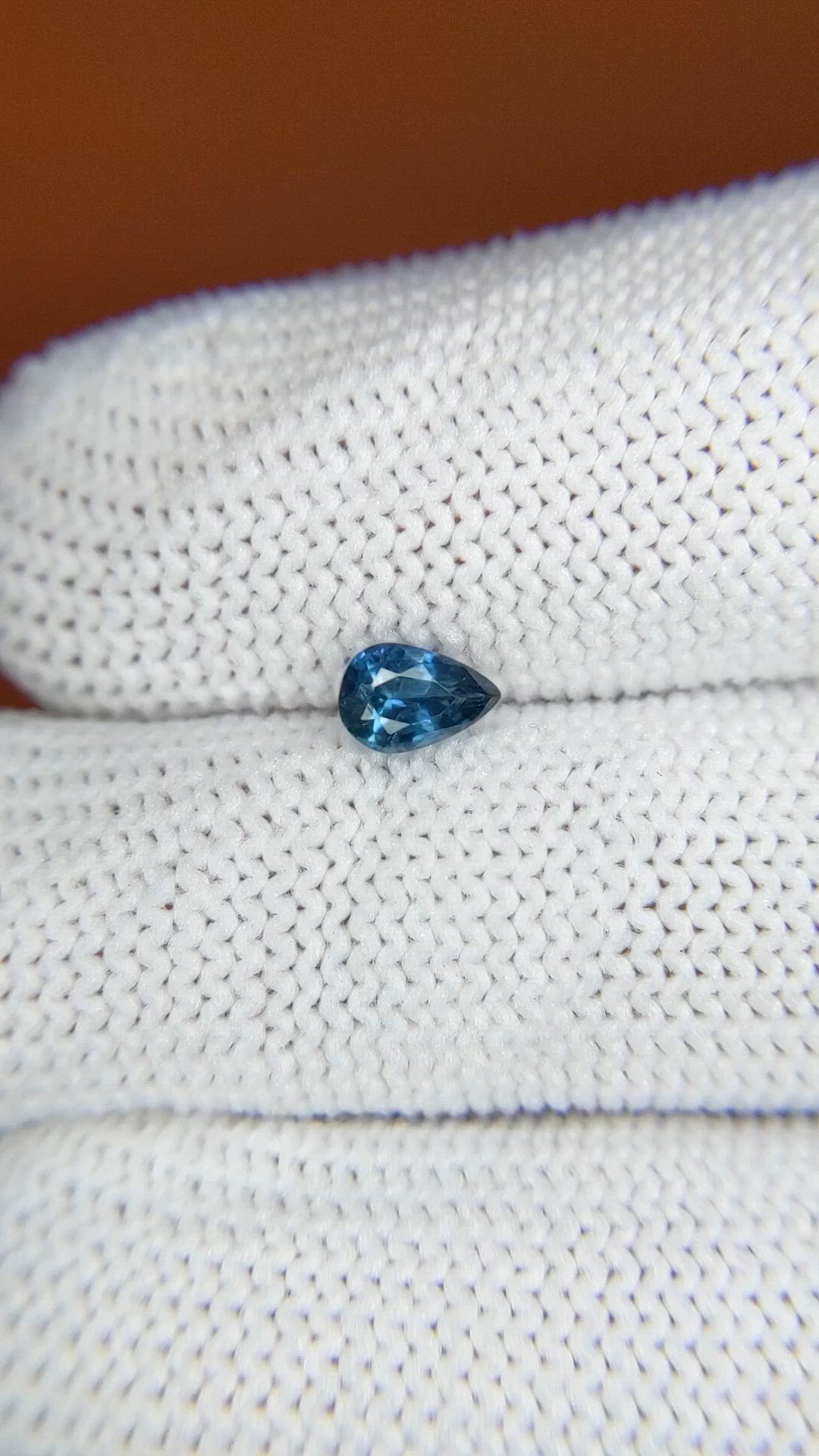0.53 Ct. Greenish Blue Sapphire from Ceylon (Sri Lanka) Size Video