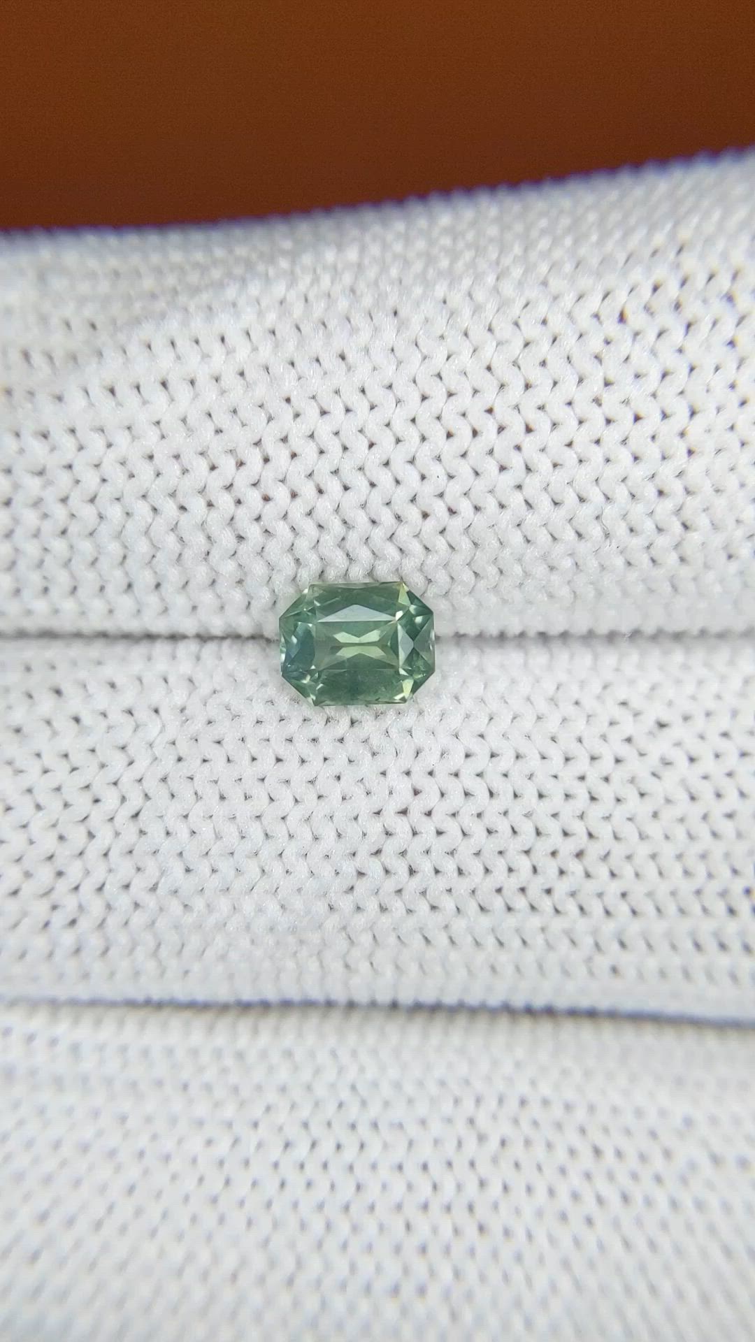 0.77 Ct. Bluish Green Sapphire from Ceylon (Sri Lanka) Size Video