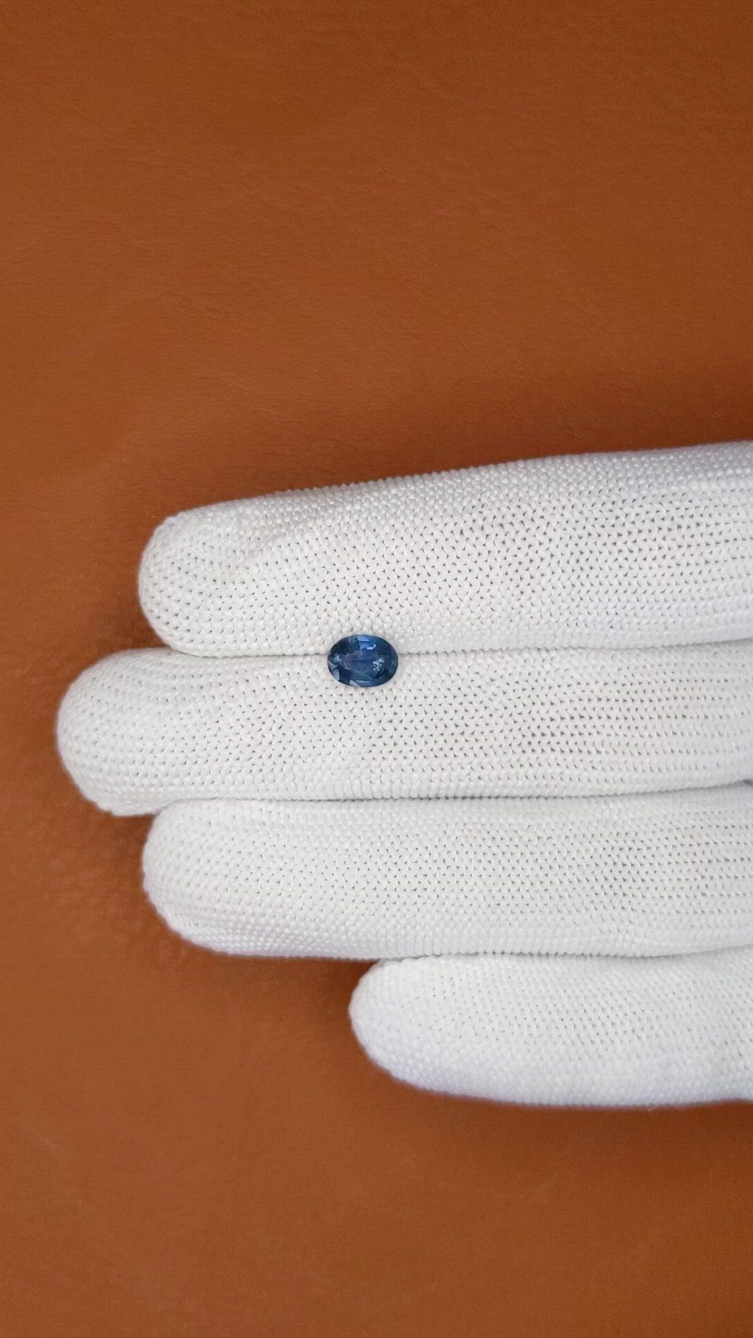 0.87 Ct. Blue Sapphire from Ceylon (Sri Lanka) Size Video