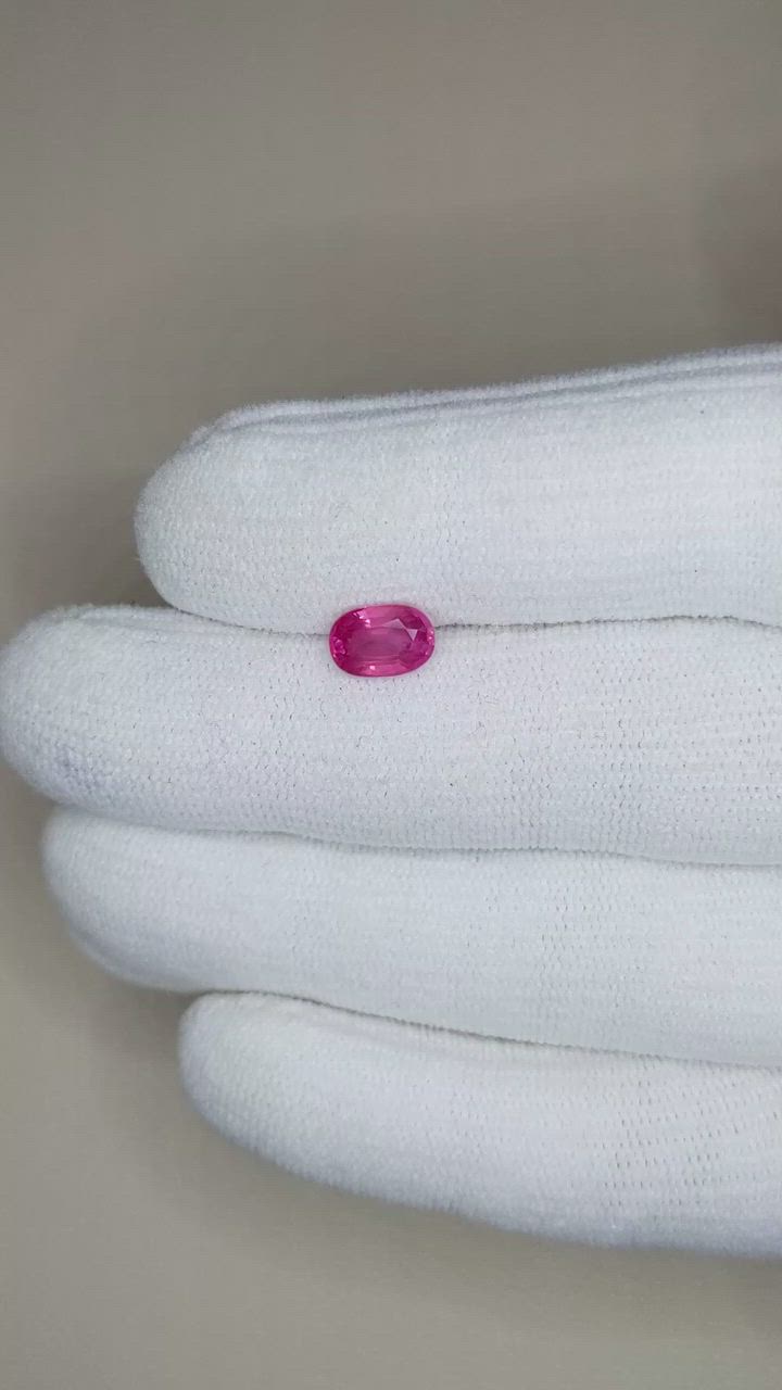 1.40 Ct. Purplish Pink Sapphire from Mozambique Size Video
