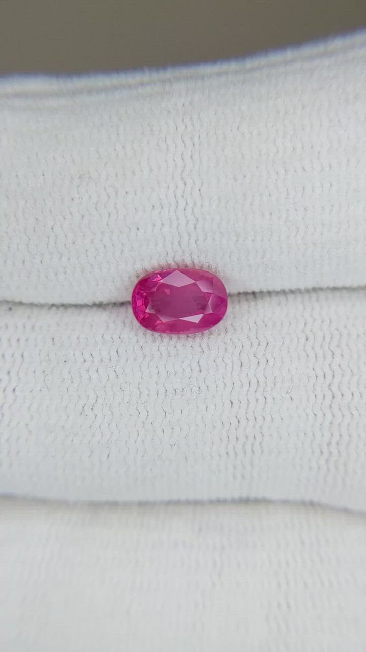 1.40 Ct. Purplish Pink Sapphire from Mozambique Size Video