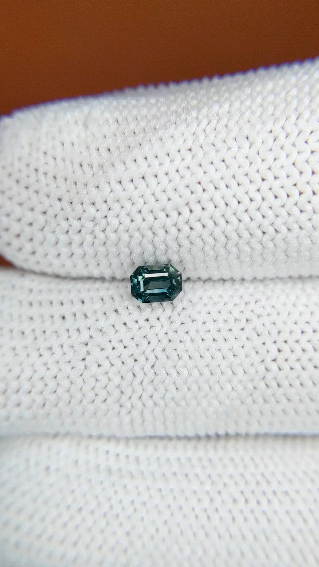 0.36 Ct. Bluish Green Sapphire from Ceylon (Sri Lanka) Size Video
