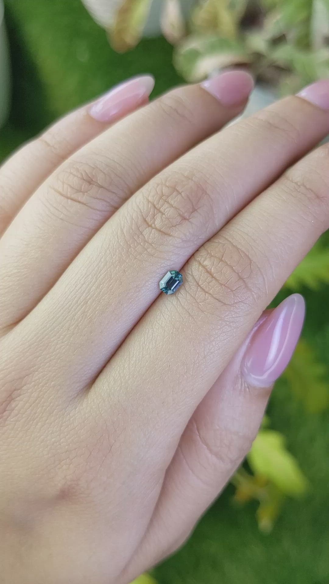 0.36 Ct. Bluish Green Sapphire from Ceylon (Sri Lanka) Size Video