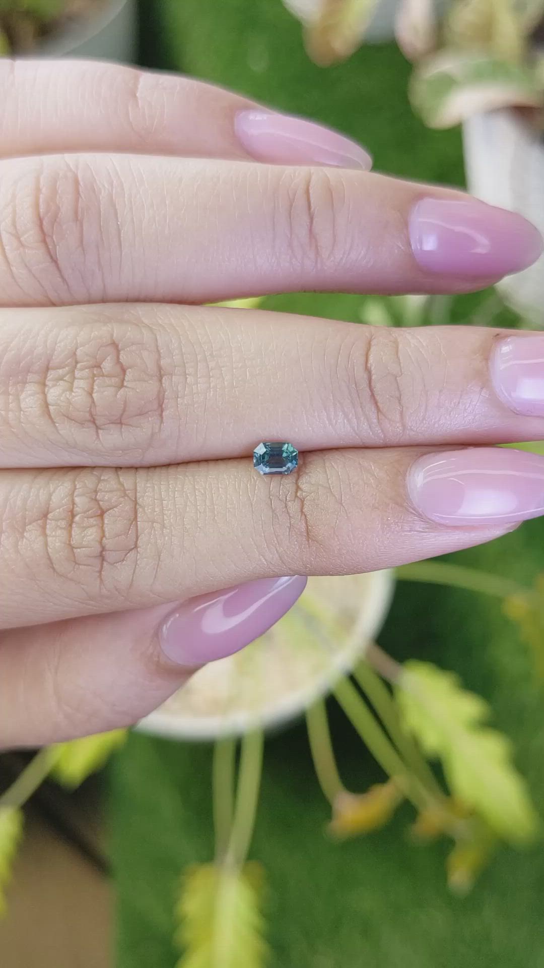 0.36 Ct. Bluish Green Sapphire from Ceylon (Sri Lanka) Size Video