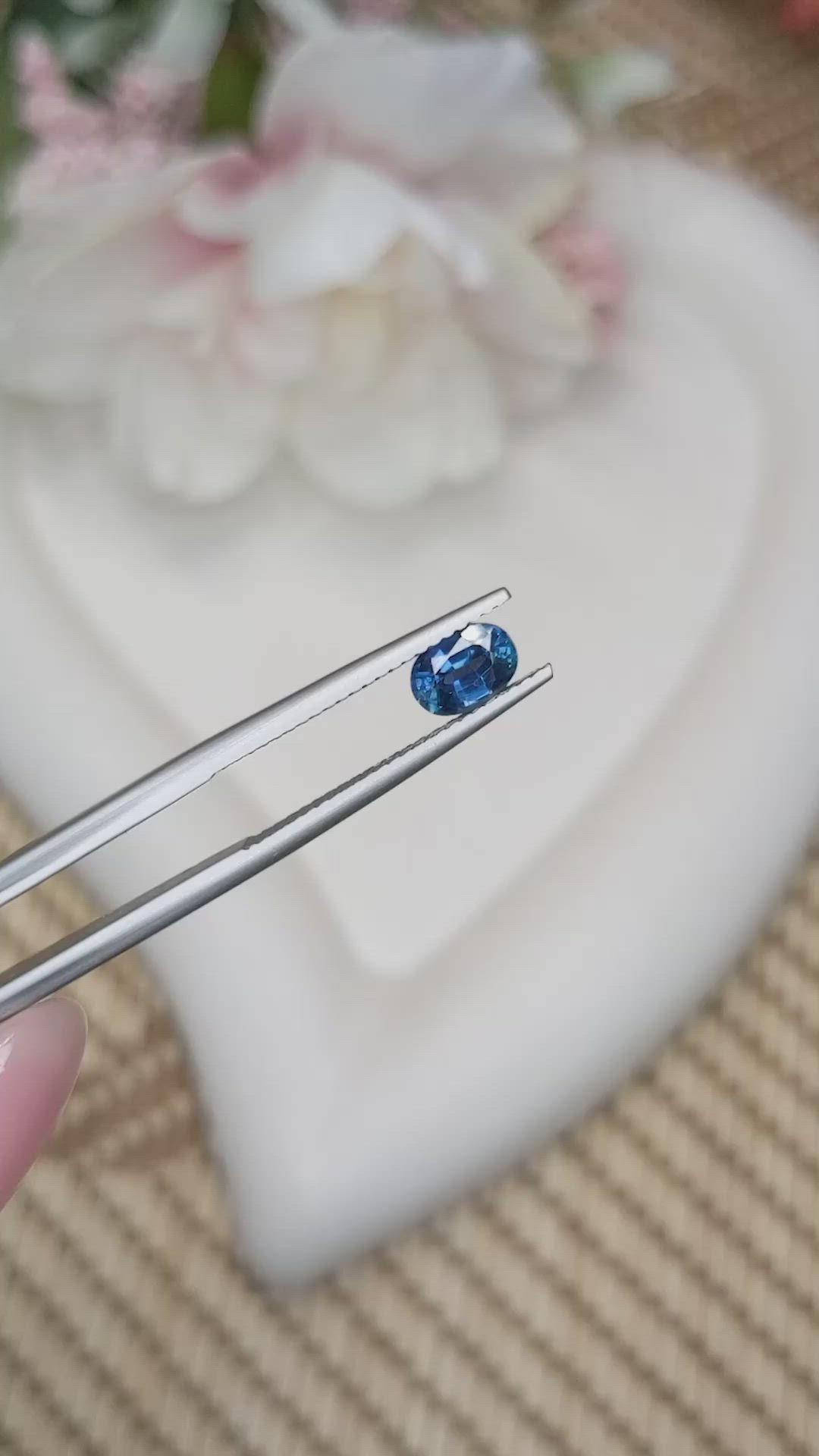 0.96 Ct. Blue Sapphire from Ceylon (Sri Lanka) Size Video