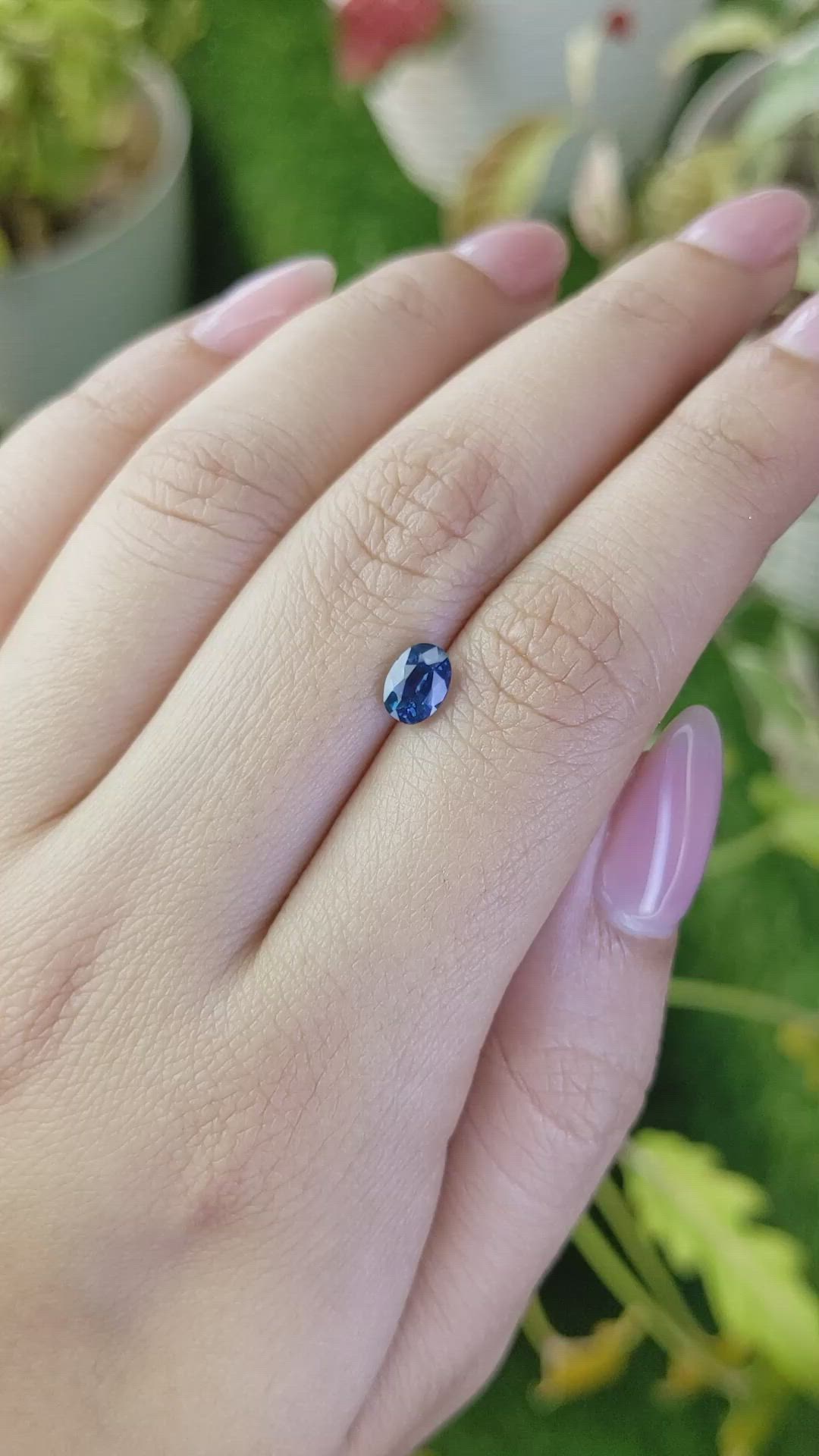 0.96 Ct. Blue Sapphire from Ceylon (Sri Lanka) Size Video