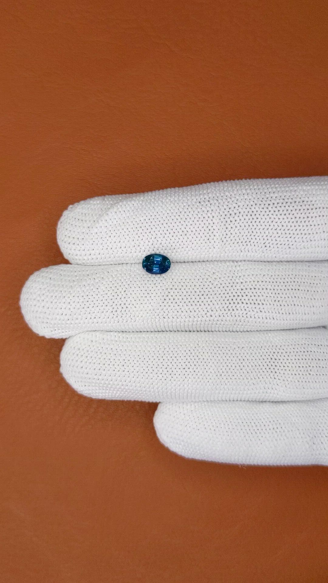 0.96 Ct. Blue Sapphire from Ceylon (Sri Lanka) Size Video