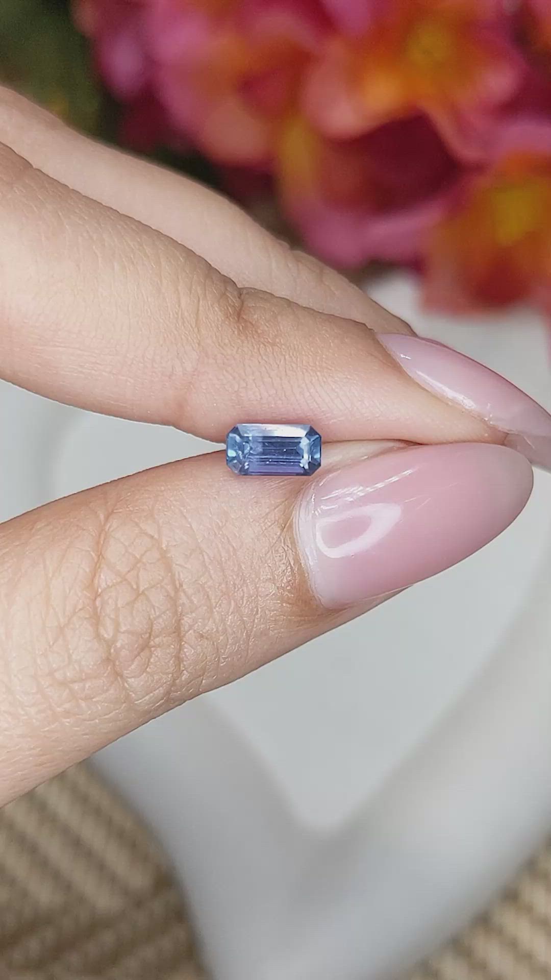 0.85 Ct. Blue Sapphire from Ceylon (Sri Lanka) Size Video