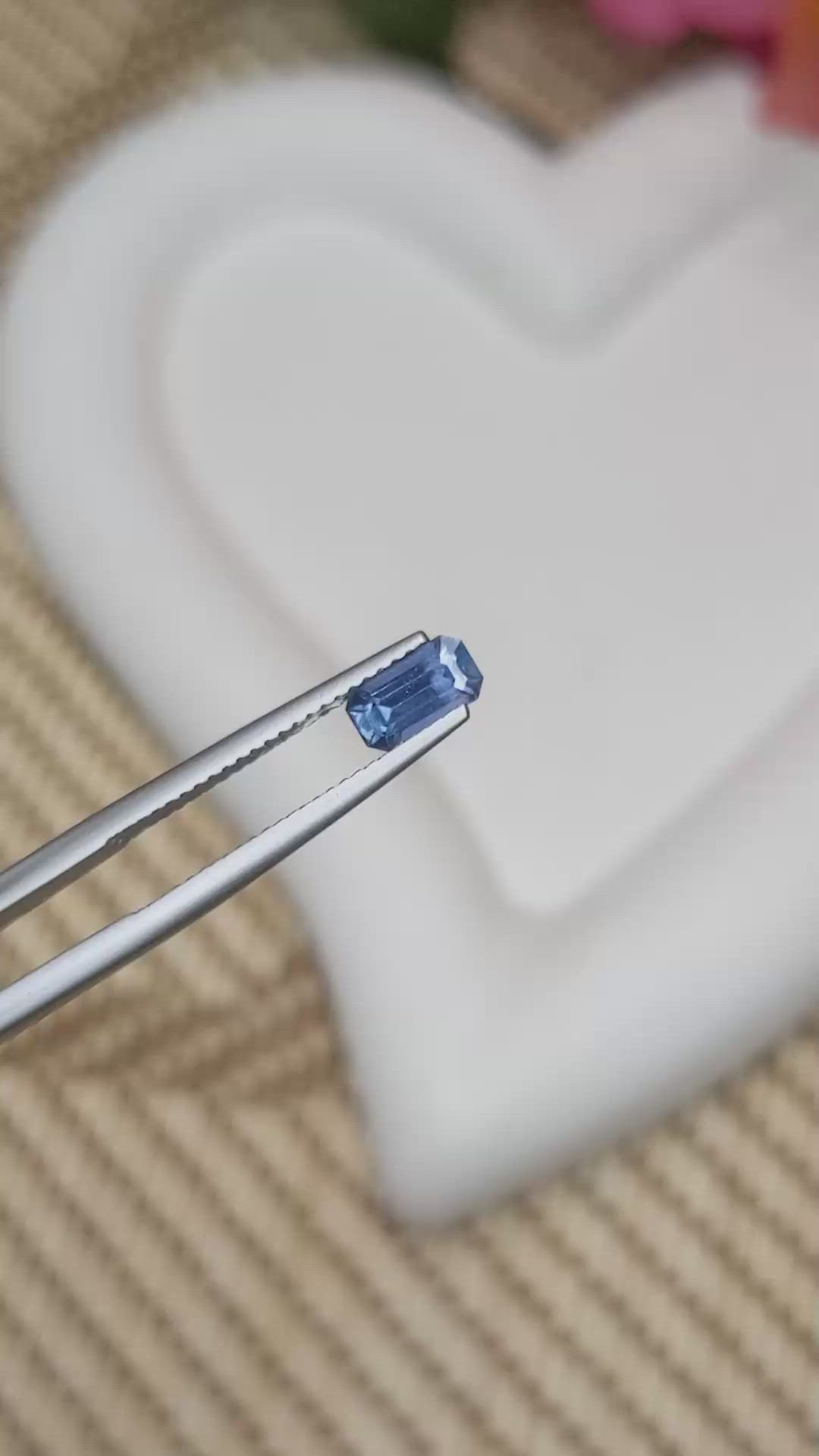 0.85 Ct. Blue Sapphire from Ceylon (Sri Lanka) Size Video